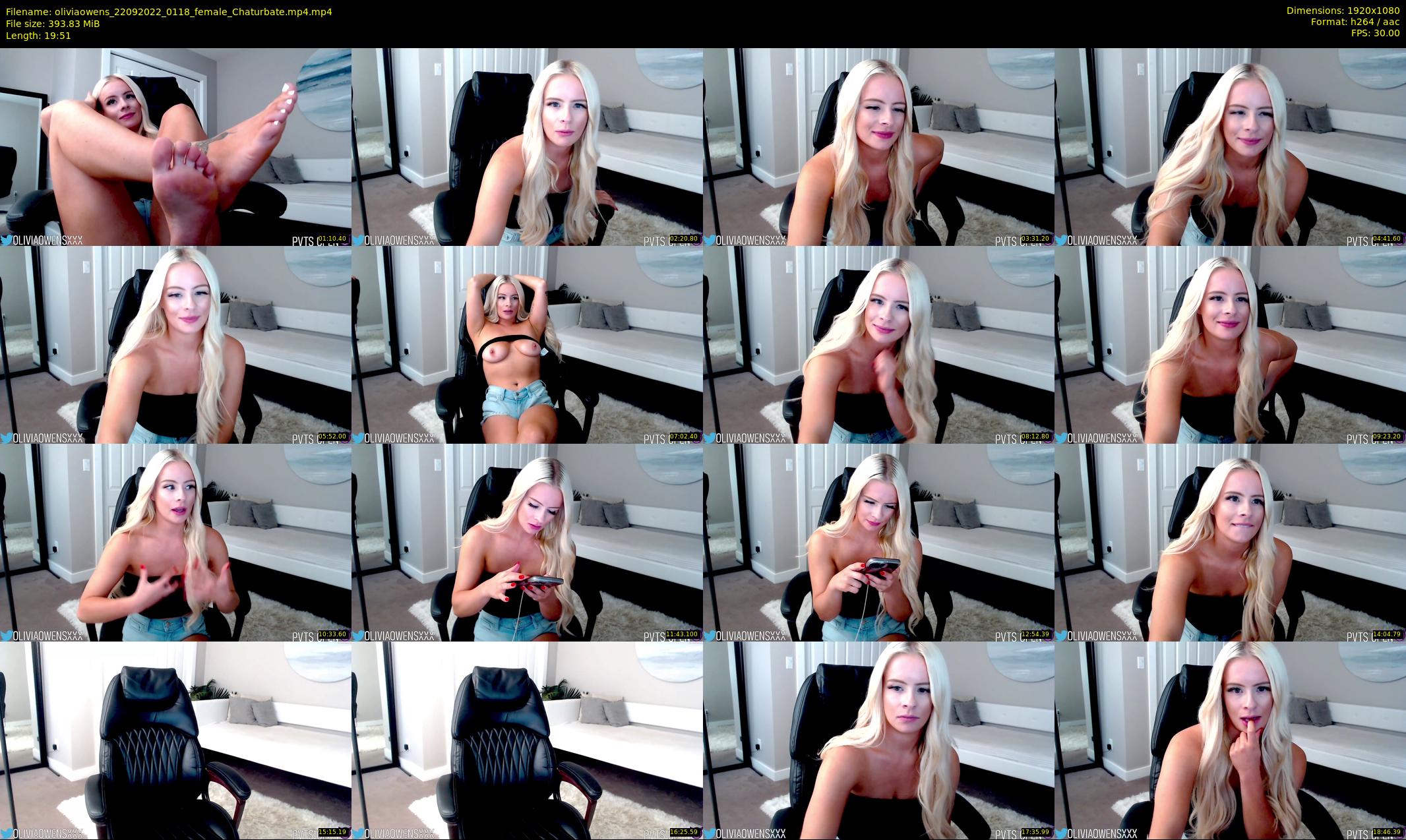 oliviaowens — 20 minute Chaturbate female cam show recording, 1080p, Sep 22, 2022