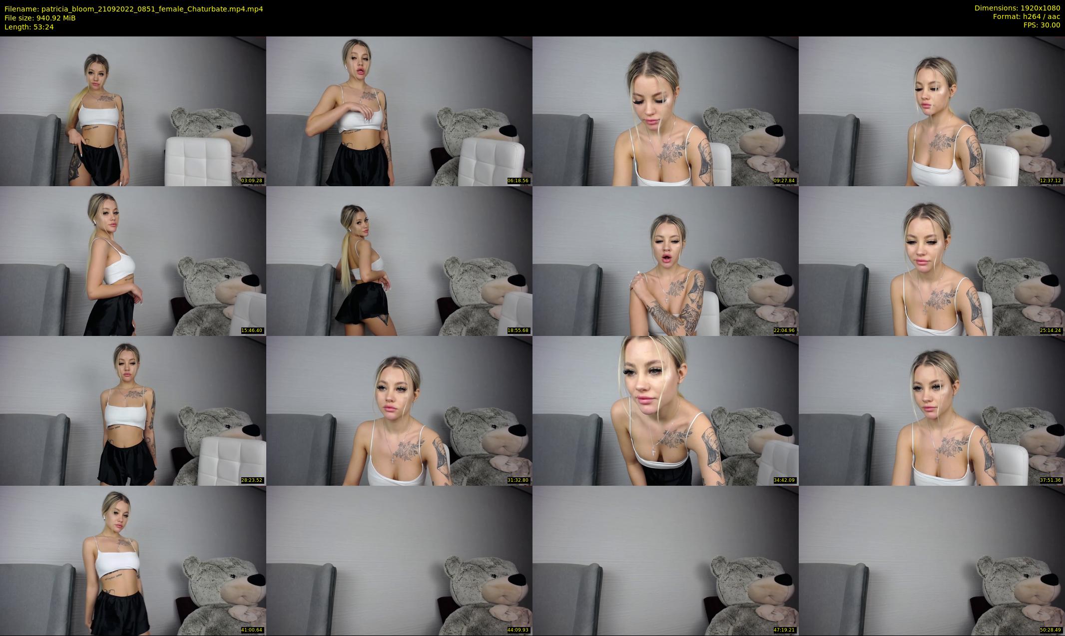 patricia_bloom — 54 minute Chaturbate female cam show recording, 1080p, Sep 21, 2022