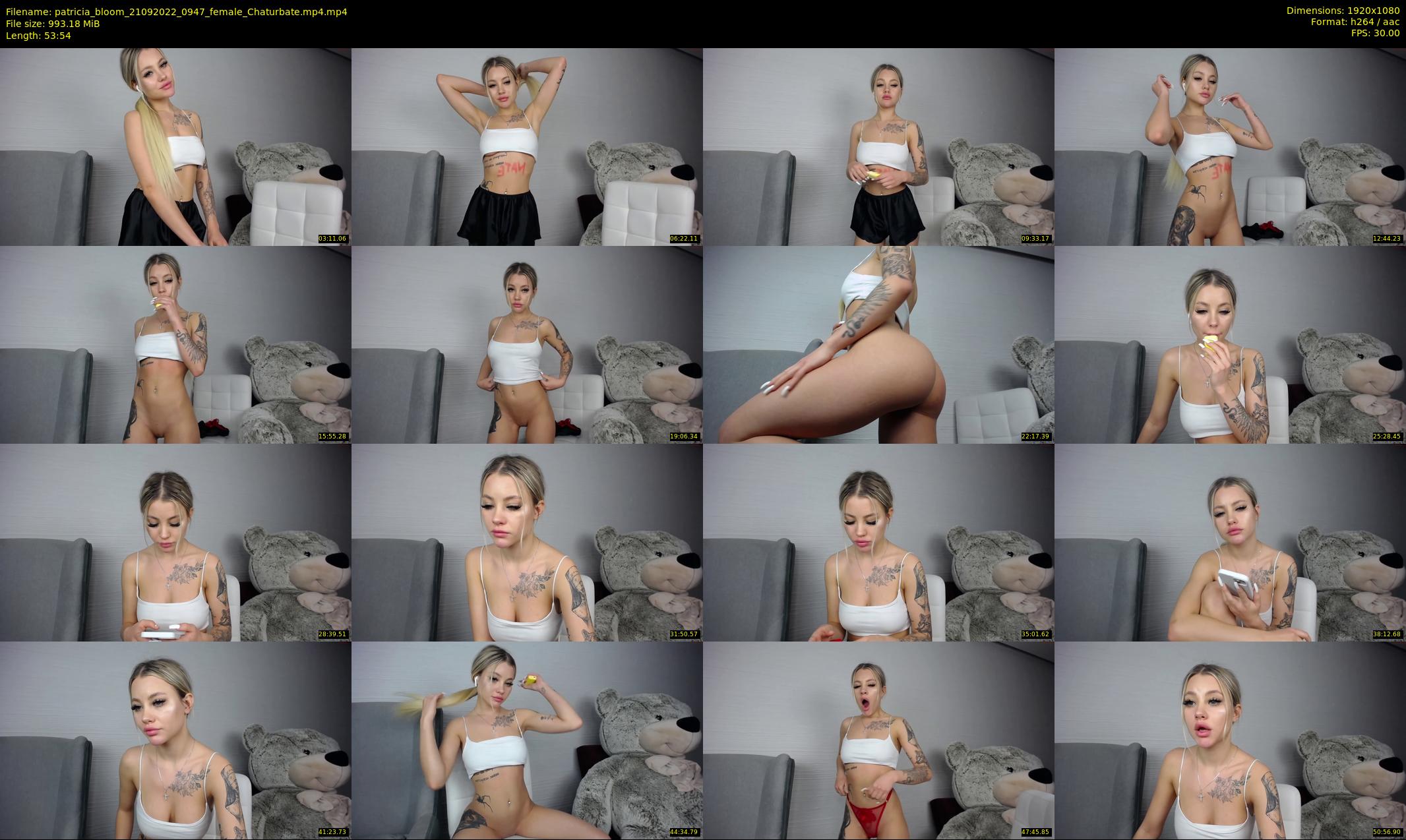 patricia_bloom — 54 minute Chaturbate female cam show recording, 1080p, Sep 21, 2022
