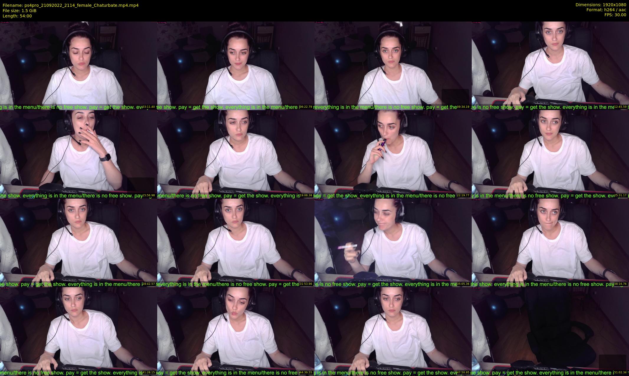 ps4pro — 54 minute Chaturbate female cam show recording, 1080p, Sep 21, 2022