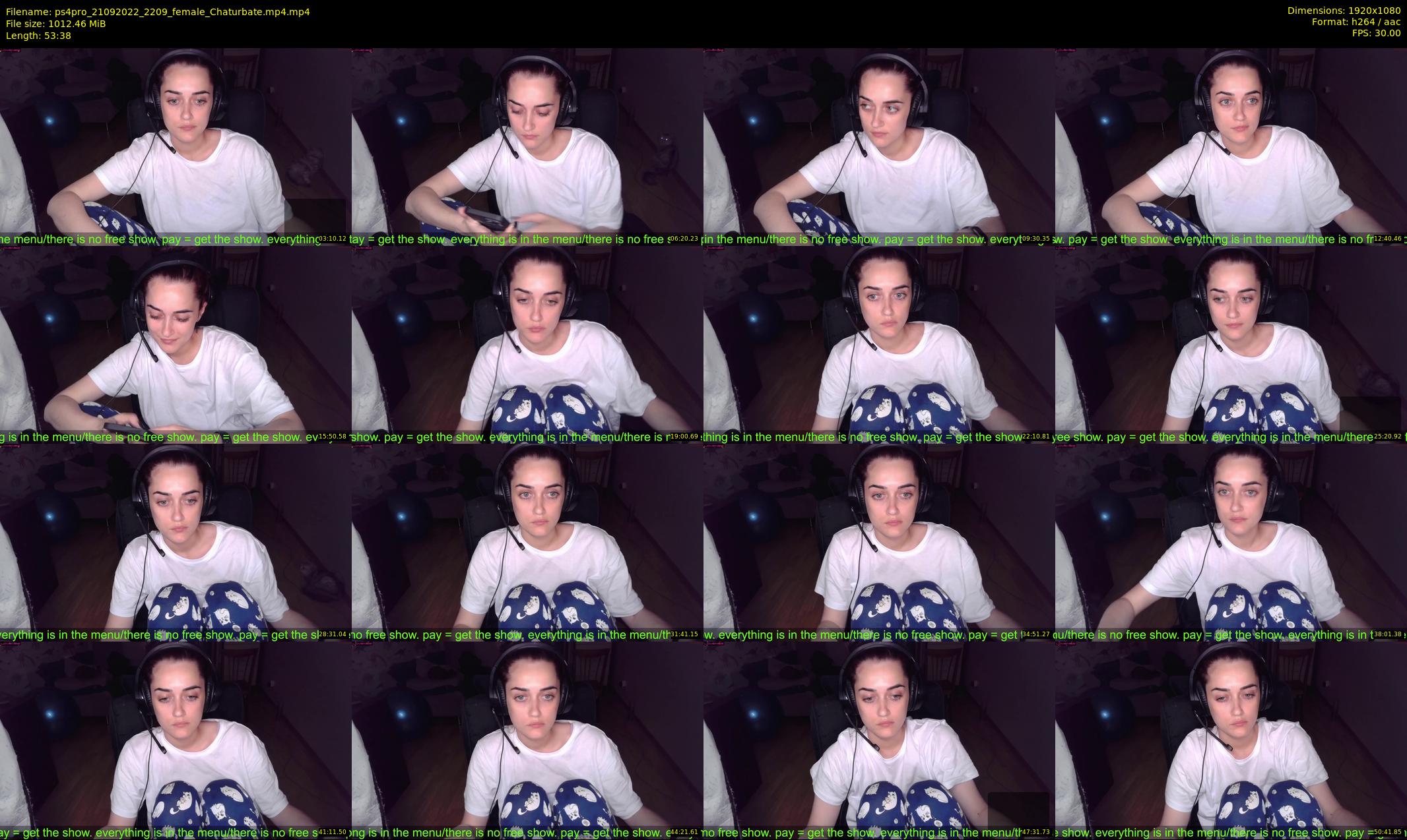 ps4pro — 54 minute Chaturbate female cam show recording, 1080p, Sep 21, 2022