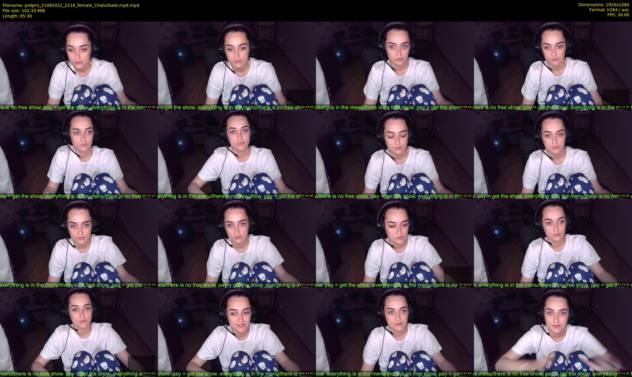 ps4pro — 6 minute Chaturbate female cam show recording, 1080p, Sep 21, 2022