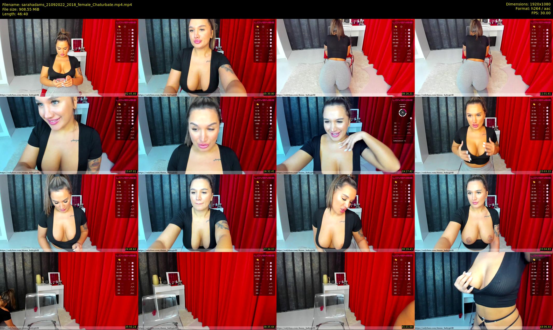 sarahadams — 47 minute Chaturbate female cam show recording, 1080p, Sep 21, 2022
