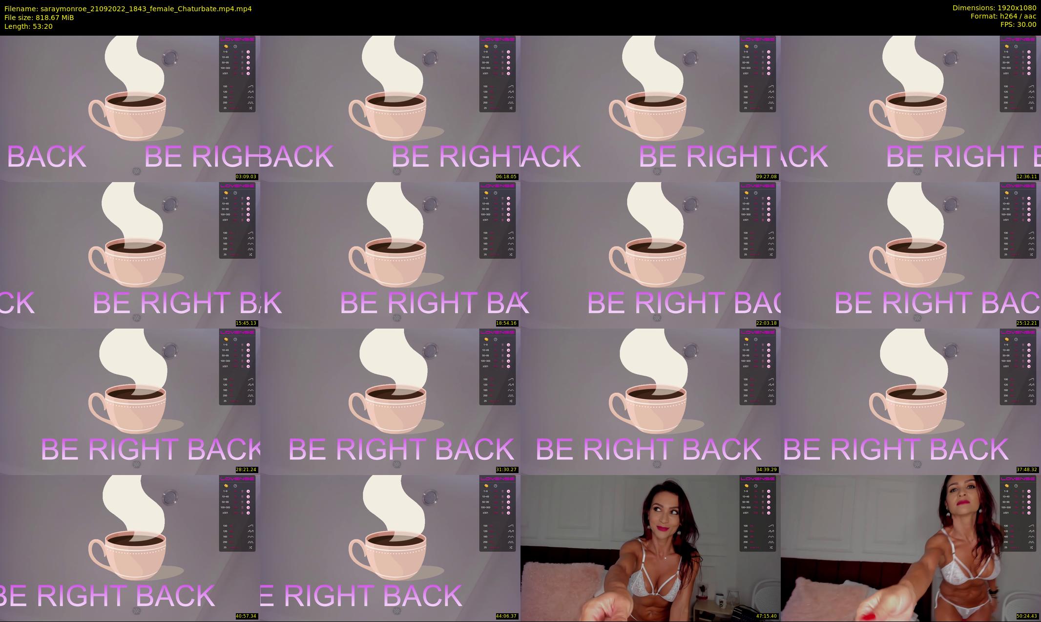 saraymonroe — 54 minute Chaturbate female cam show recording, 1080p, Sep 21, 2022