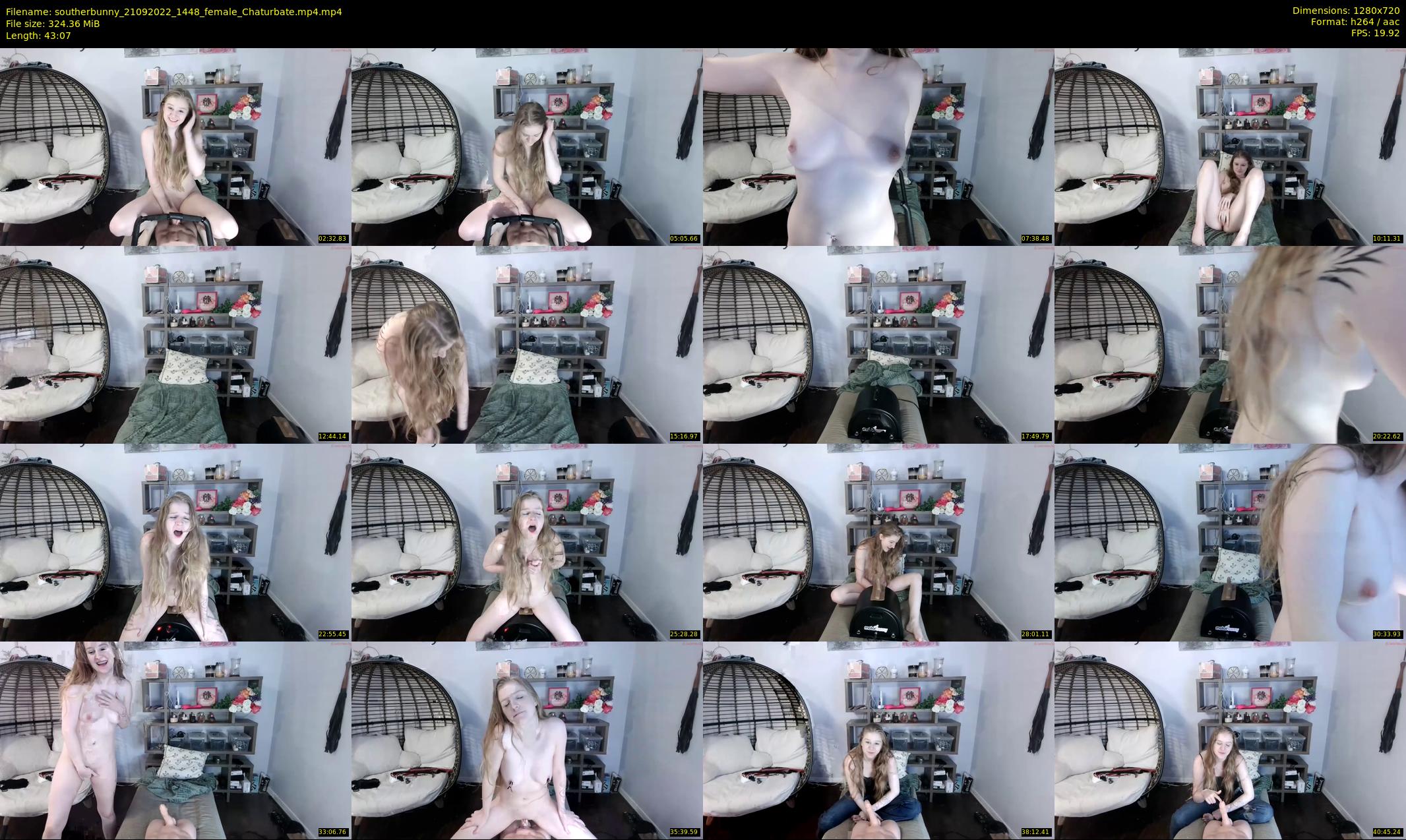 southerbunny — 44 minute Chaturbate female cam show recording, 720p, Sep 21, 2022