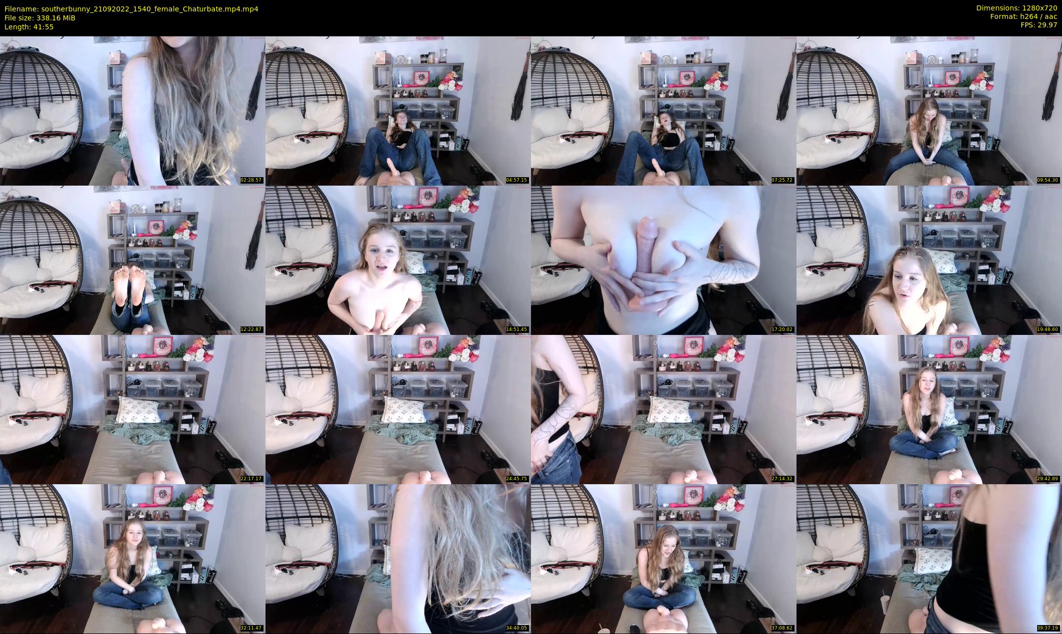 southerbunny — 42 minute Chaturbate female cam show recording, 720p, Sep 21, 2022
