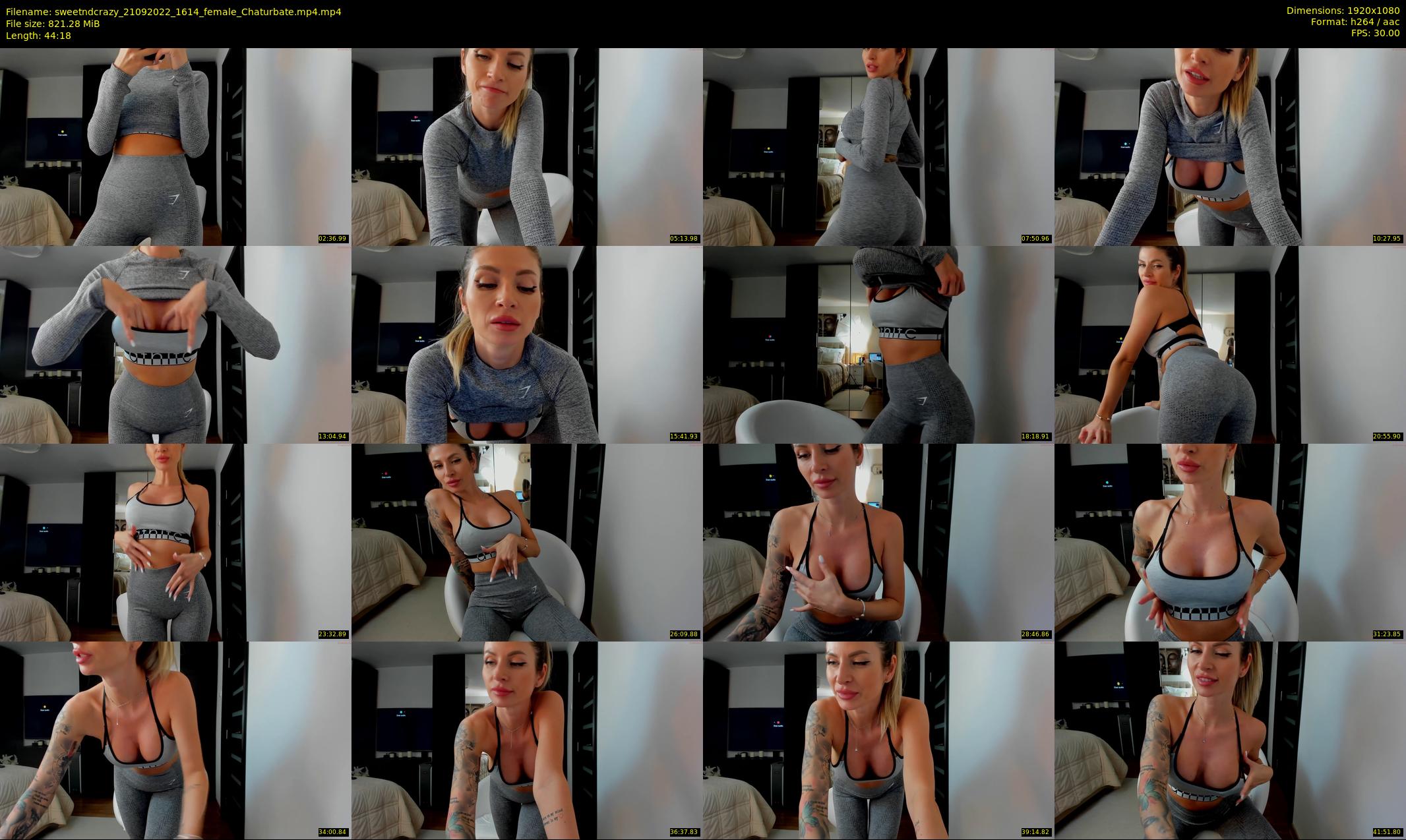 sweetndcrazy — 45 minute Chaturbate female cam show recording, 1080p, Sep 21, 2022