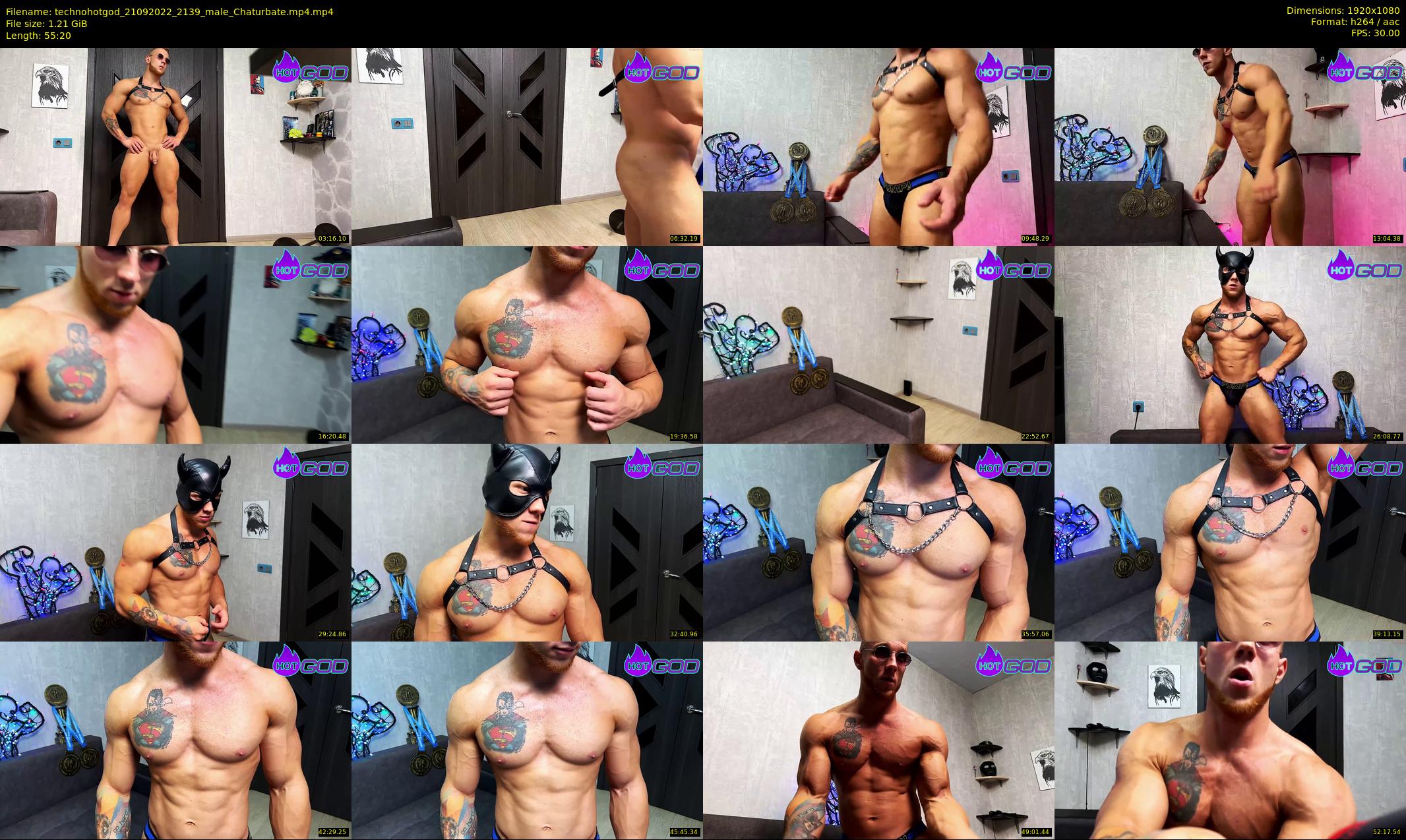 technohotgod — 56 minute Chaturbate male cam show recording, 1080p, Sep 21, 2022