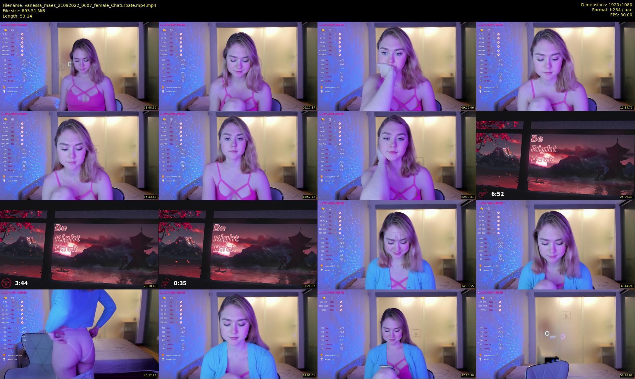 vanessa_maes — 54 minute Chaturbate female cam show recording, 1080p, Sep 21, 2022