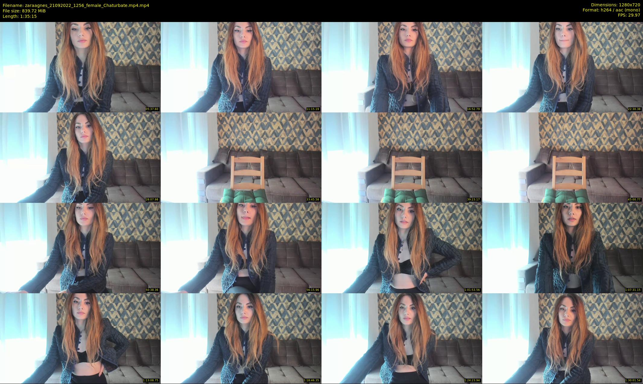 zaraagnes — 96 minute Chaturbate female cam show recording, 720p, Sep 21, 2022