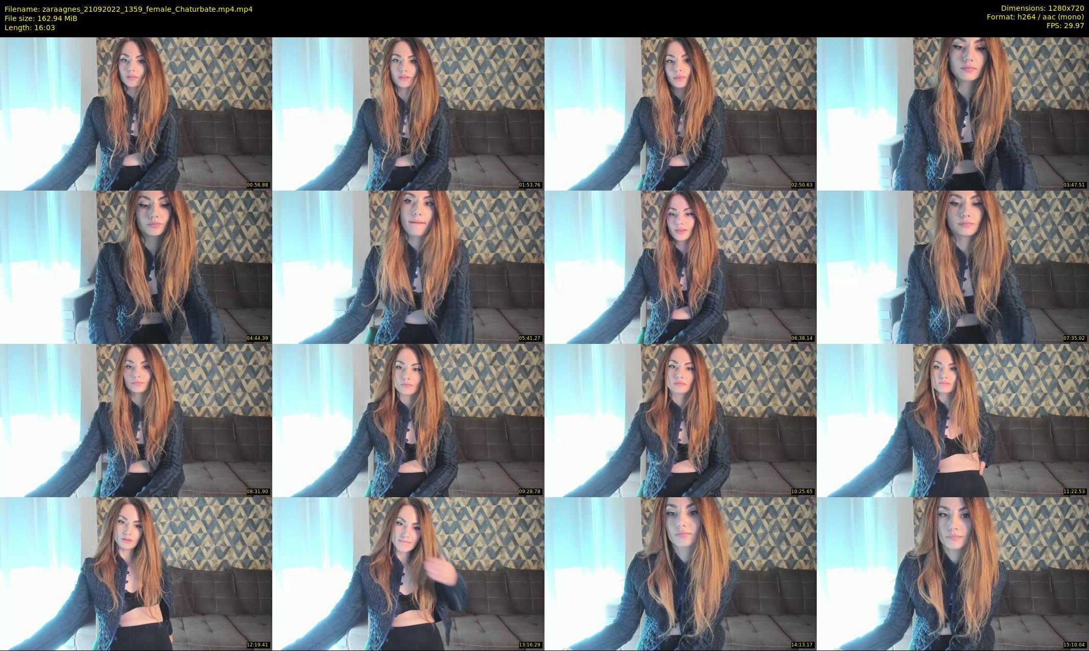 zaraagnes — 17 minute Chaturbate female cam show recording, 720p, Sep 21, 2022