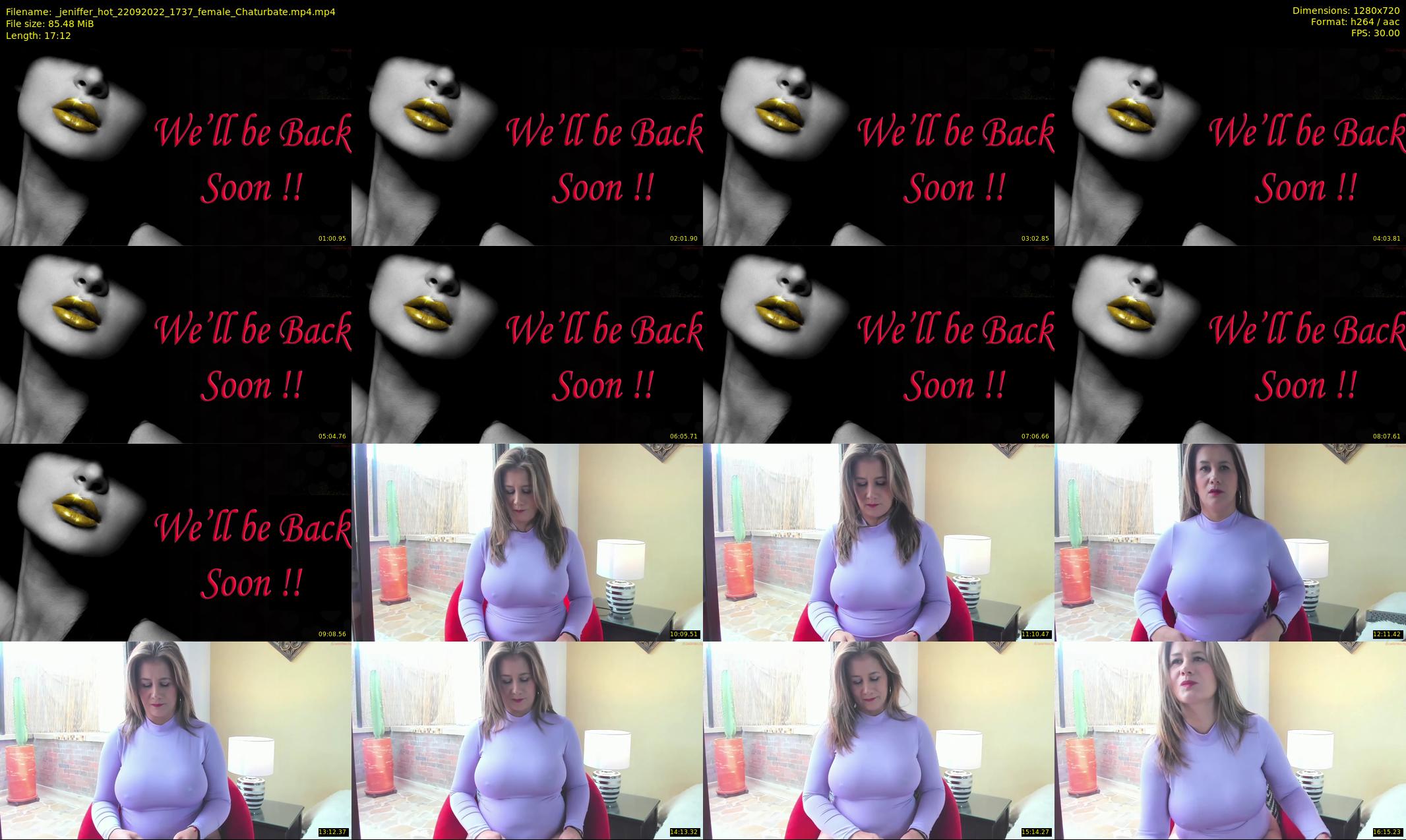 _jeniffer_hot — 18 minute Chaturbate female cam show recording, 720p, Sep 22, 2022