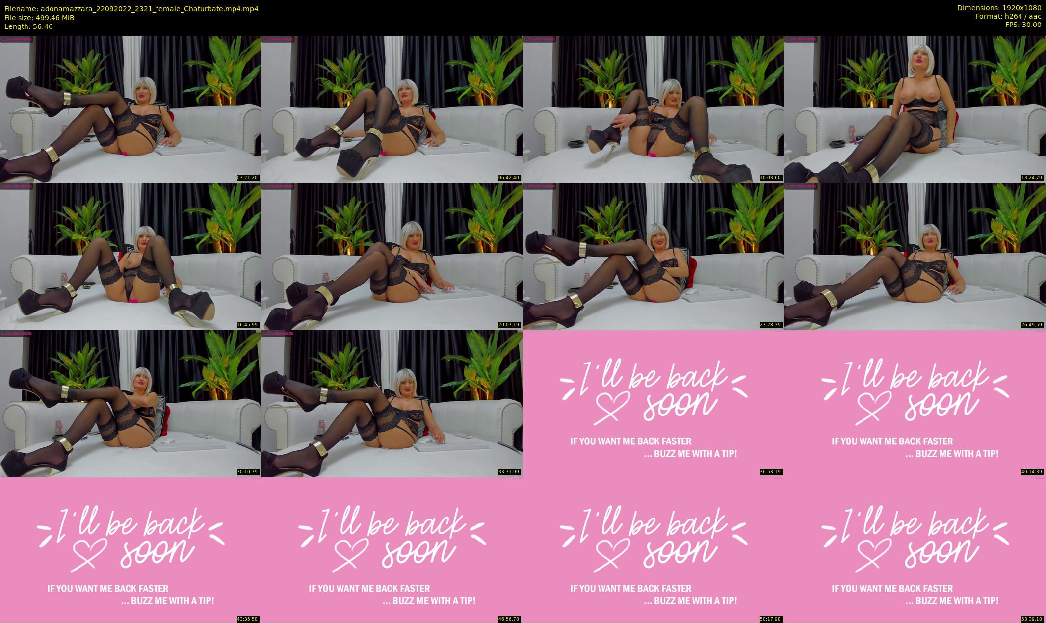 adonamazzara — 57 minute Chaturbate female cam show recording, 1080p, Sep 22, 2022