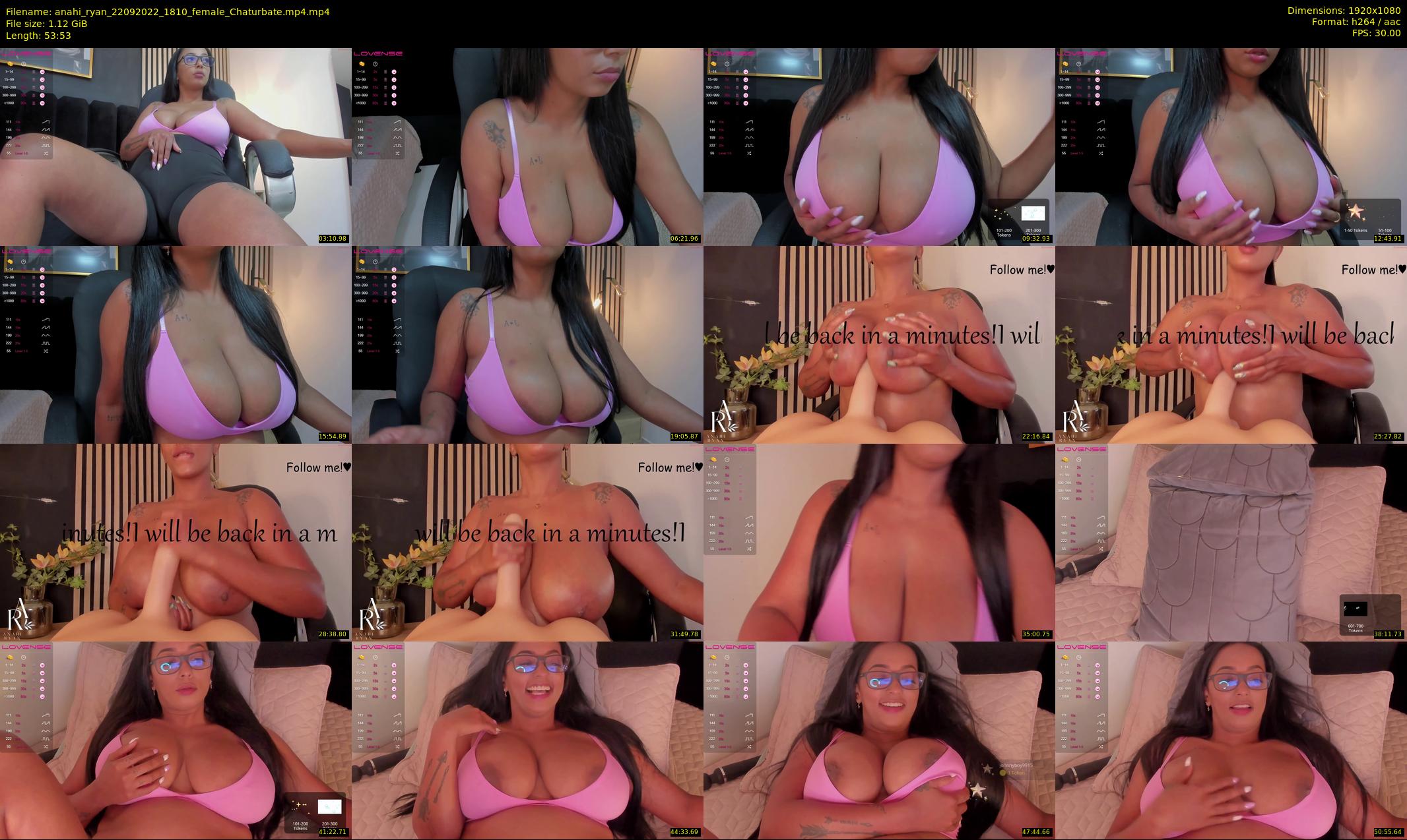 anahi_ryan — 54 minute Chaturbate female cam show recording, 1080p, Sep 22, 2022
