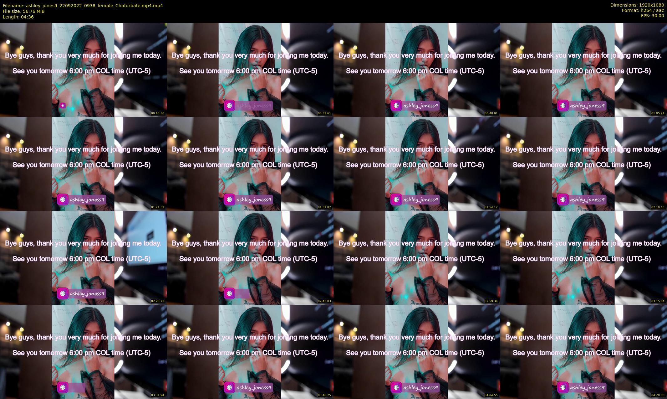 ashley_jones9 — 5 minute Chaturbate female cam show recording, 1080p, Sep 22, 2022