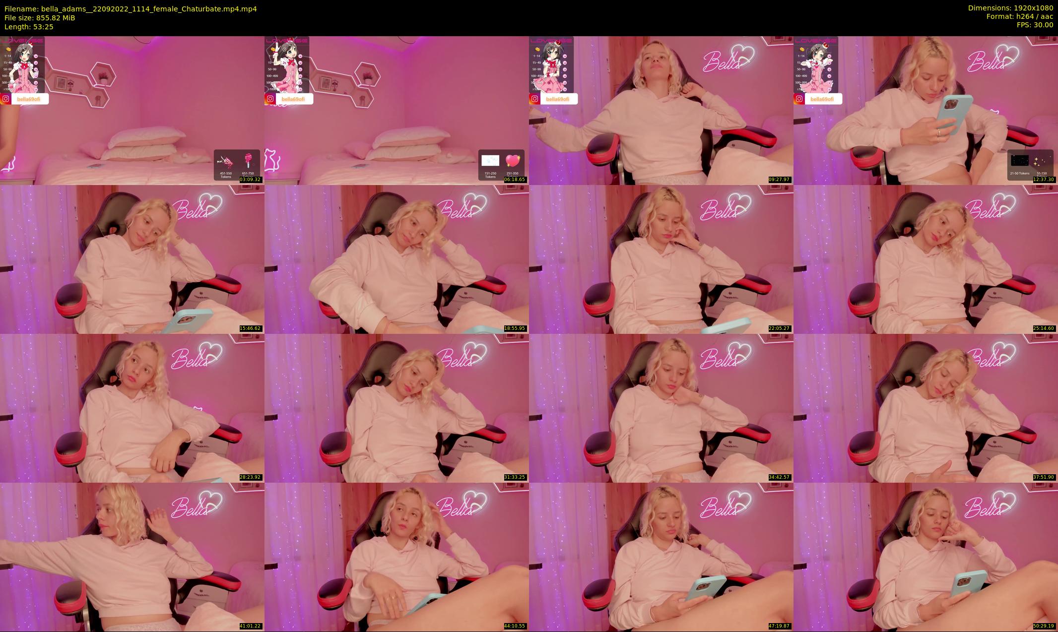 bella_adams_ — 54 minute Chaturbate female cam show recording, 1080p, Sep 22, 2022