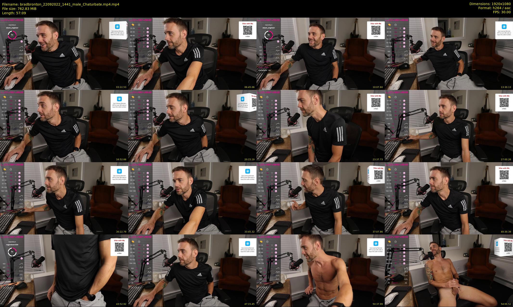 bradbronton — 58 minute Chaturbate male cam show recording, 1080p, Sep 22, 2022