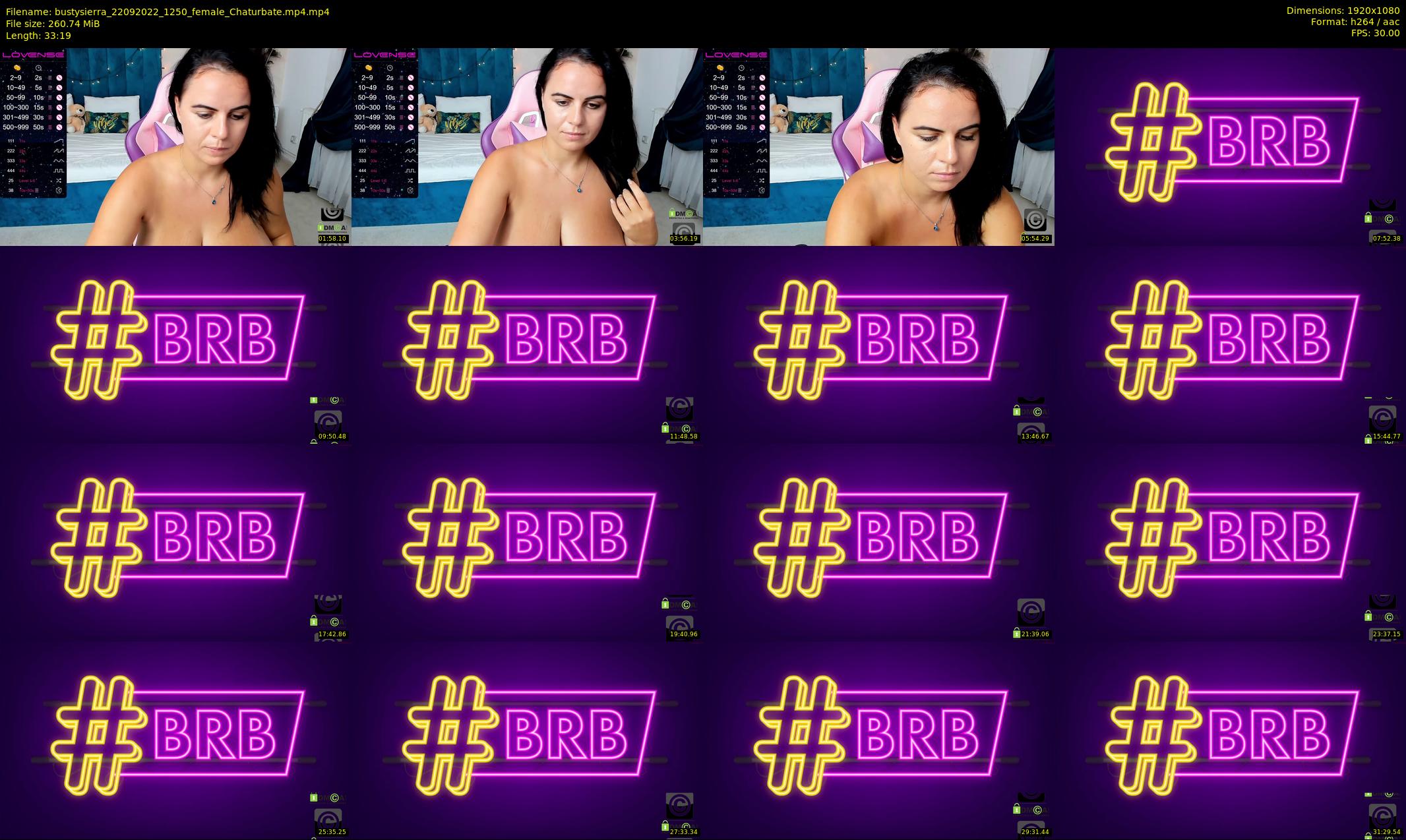 bustysierra — 34 minute Chaturbate female cam show recording, 1080p, Sep 22, 2022
