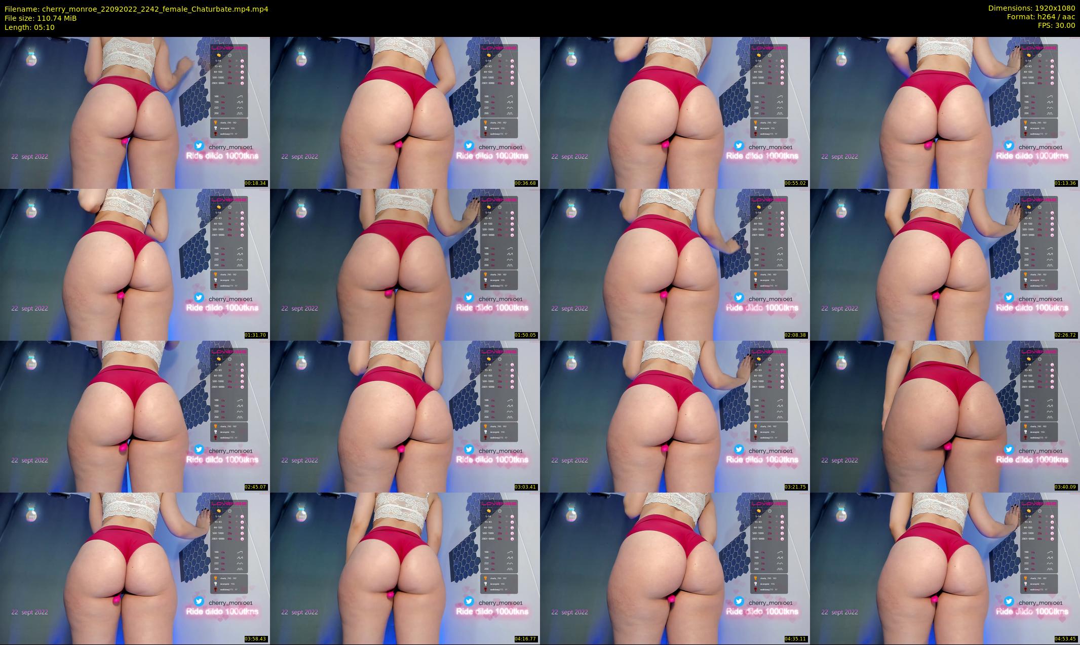 cherry_monroe — 6 minute Chaturbate female cam show recording, 1080p, Sep 22, 2022