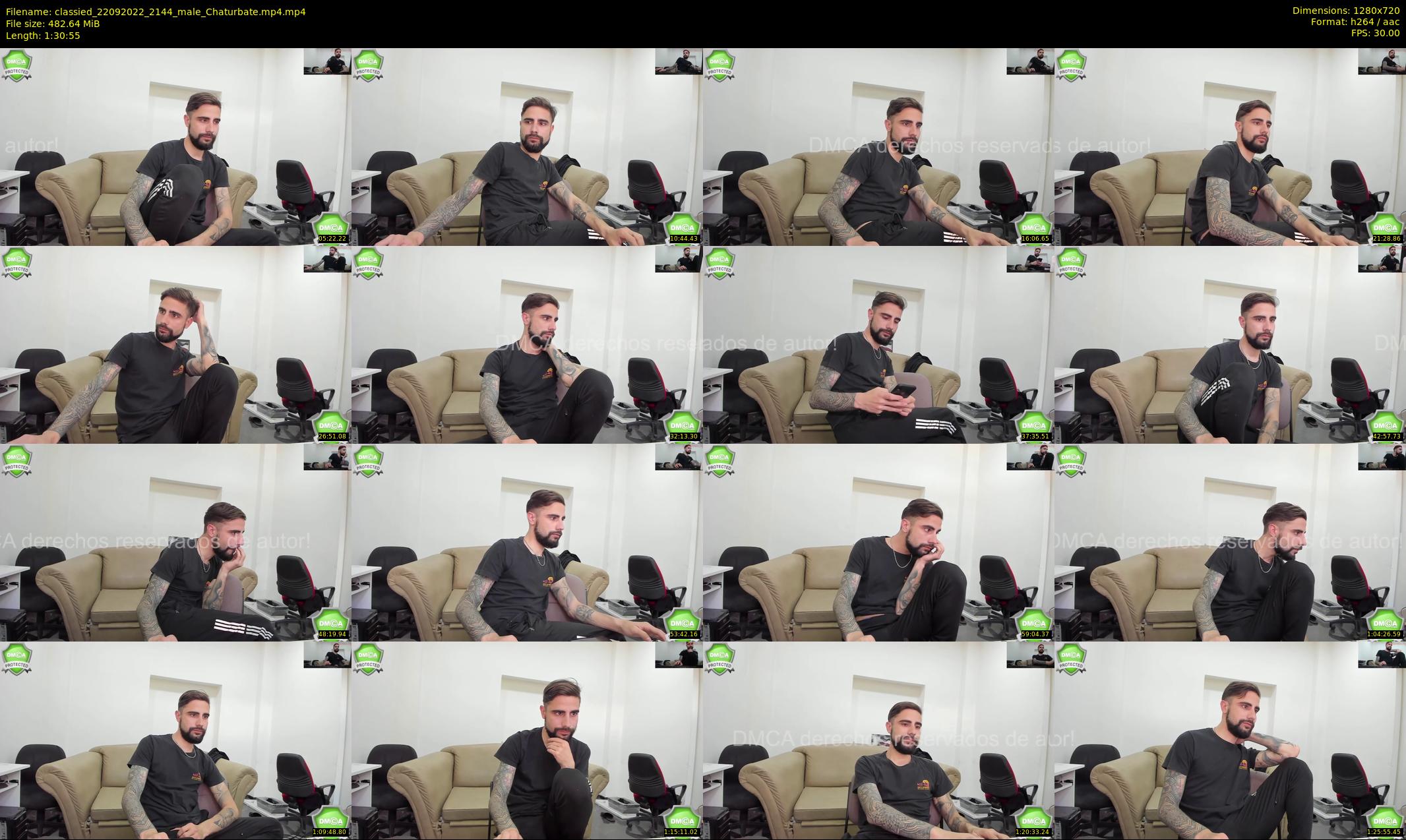 classied — 91 minute Chaturbate male cam show recording, 720p, Sep 22, 2022