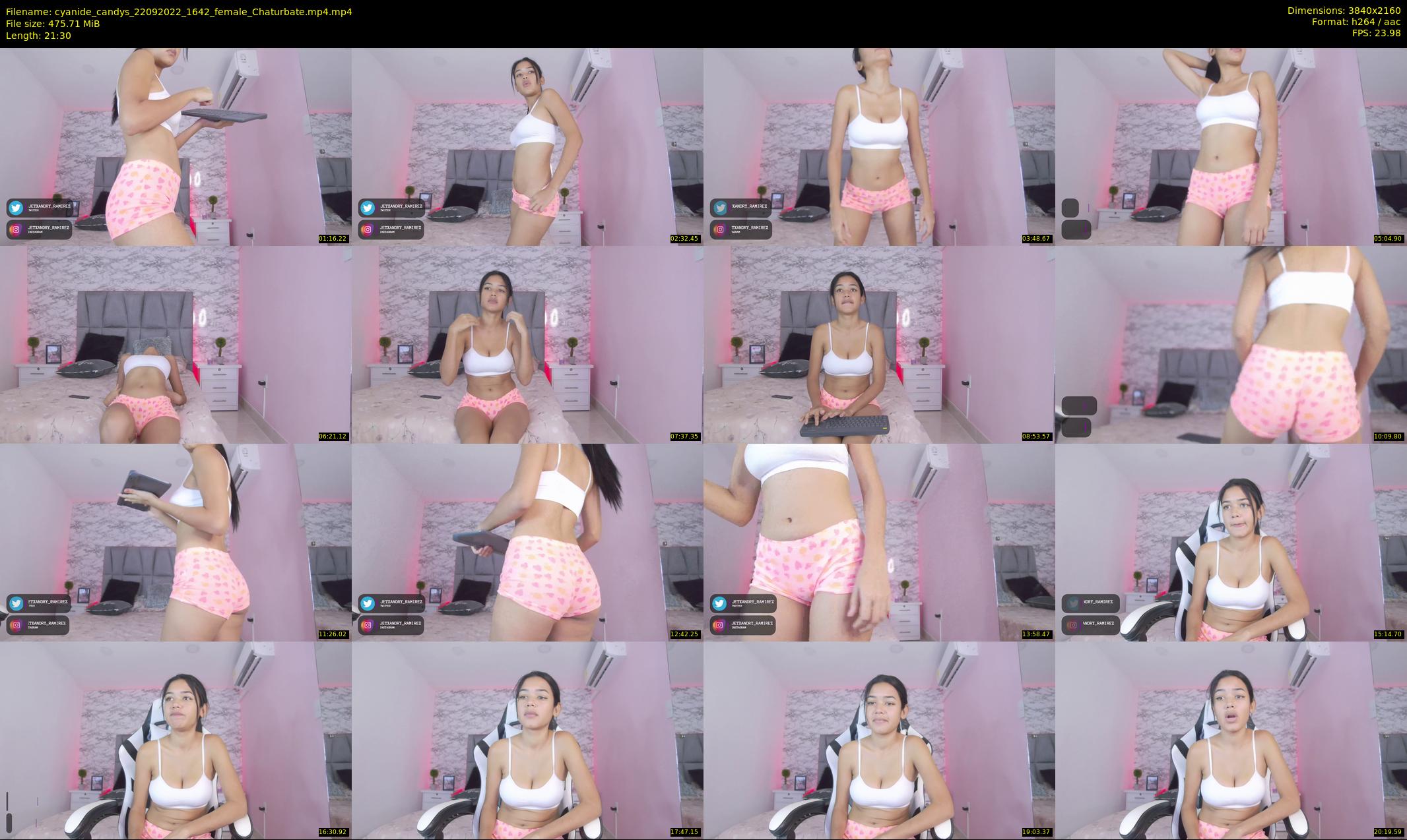 cyanide_candys — 22 minute Chaturbate female cam show recording, 4K, Sep 22, 2022