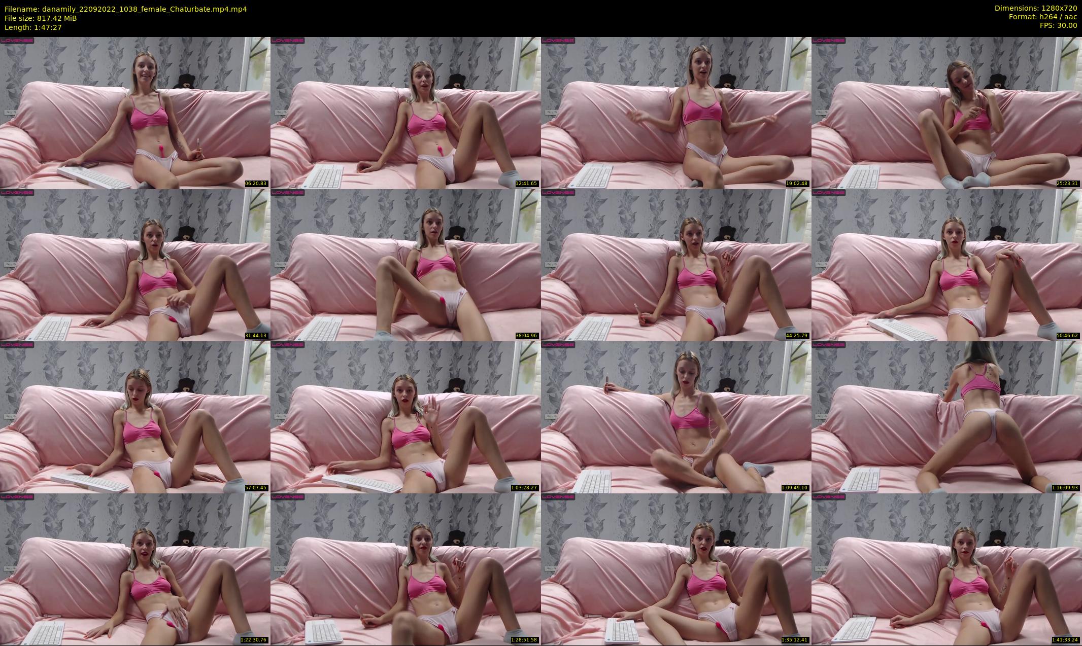 danamily — 108 minute Chaturbate female cam show recording, 720p, Sep 22, 2022