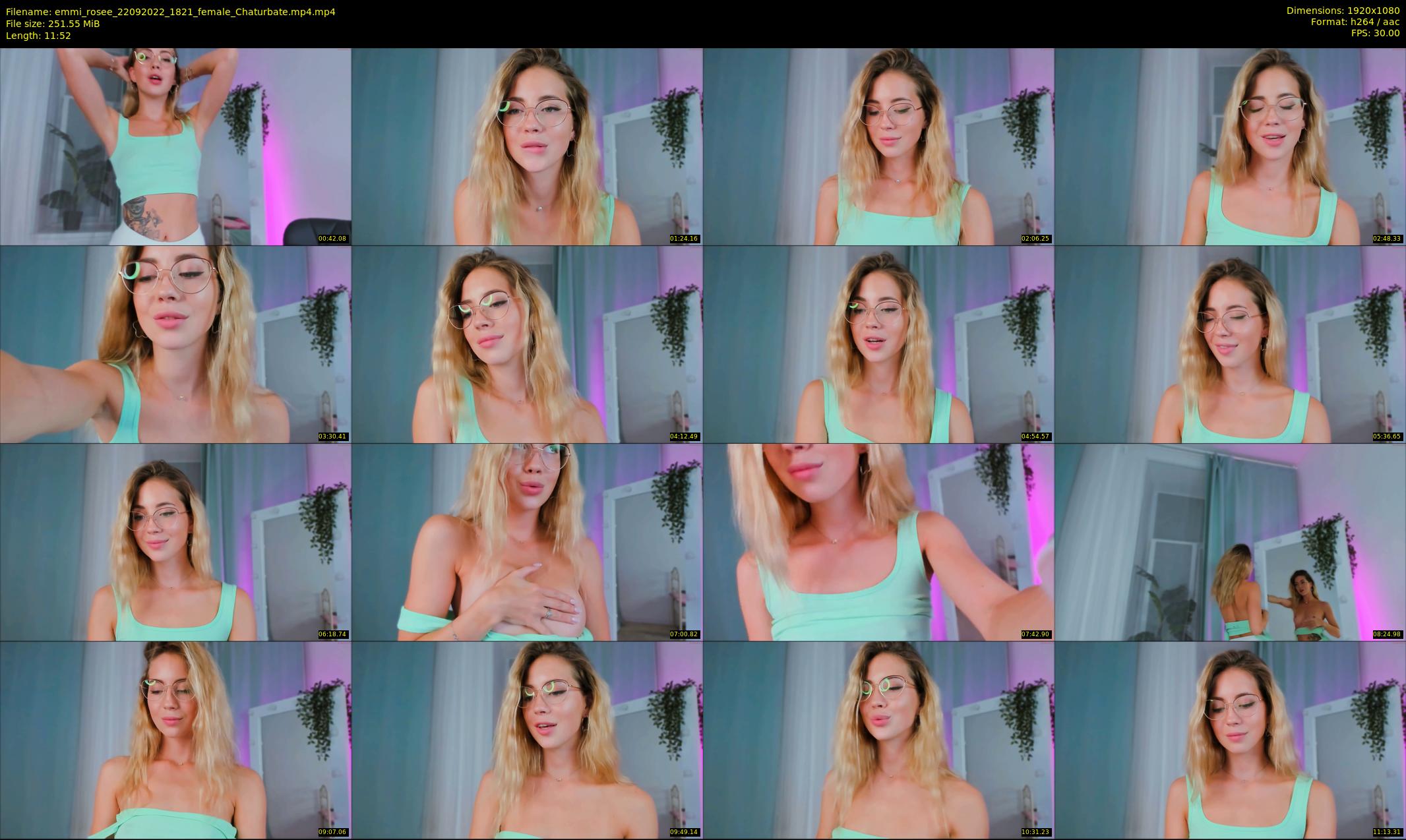 emmi_rosee — 12 minute Chaturbate female cam show recording, 1080p, Sep 22, 2022