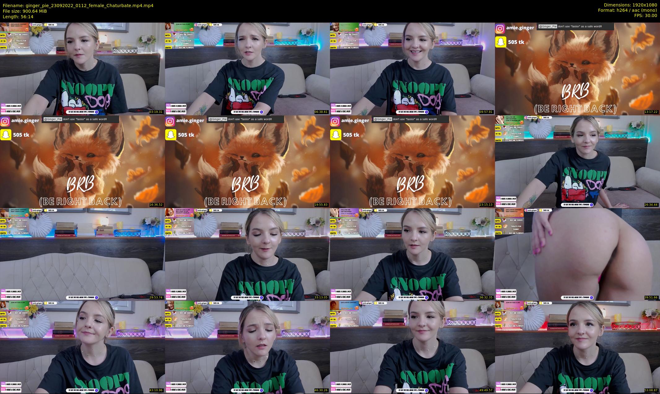 ginger_pie — 57 minute Chaturbate female cam show recording, 1080p, Sep 23, 2022