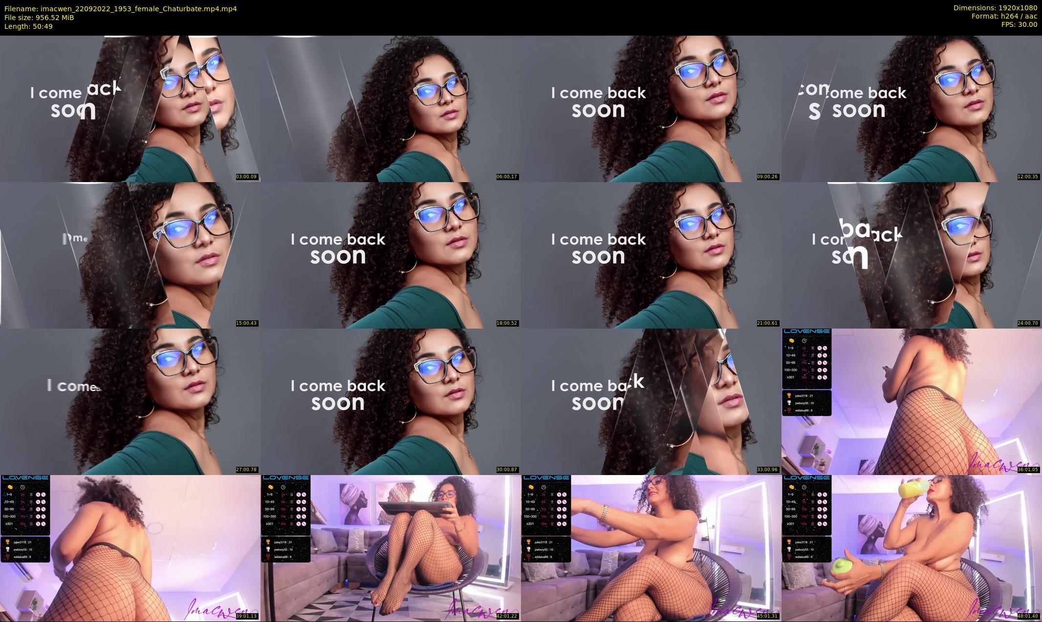 imacwen — 51 minute Chaturbate female cam show recording, 1080p, Sep 22, 2022