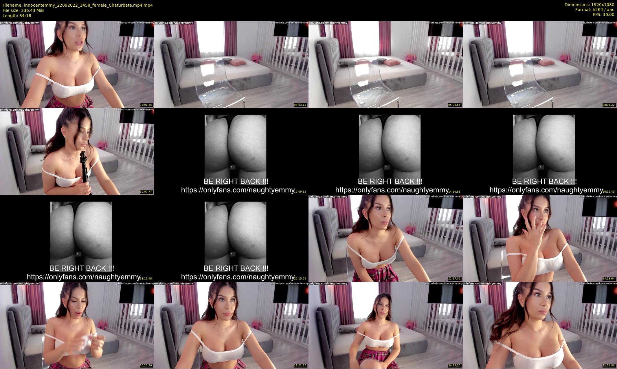 innocentemmy — 35 minute Chaturbate female cam show recording, 1080p, Sep 22, 2022