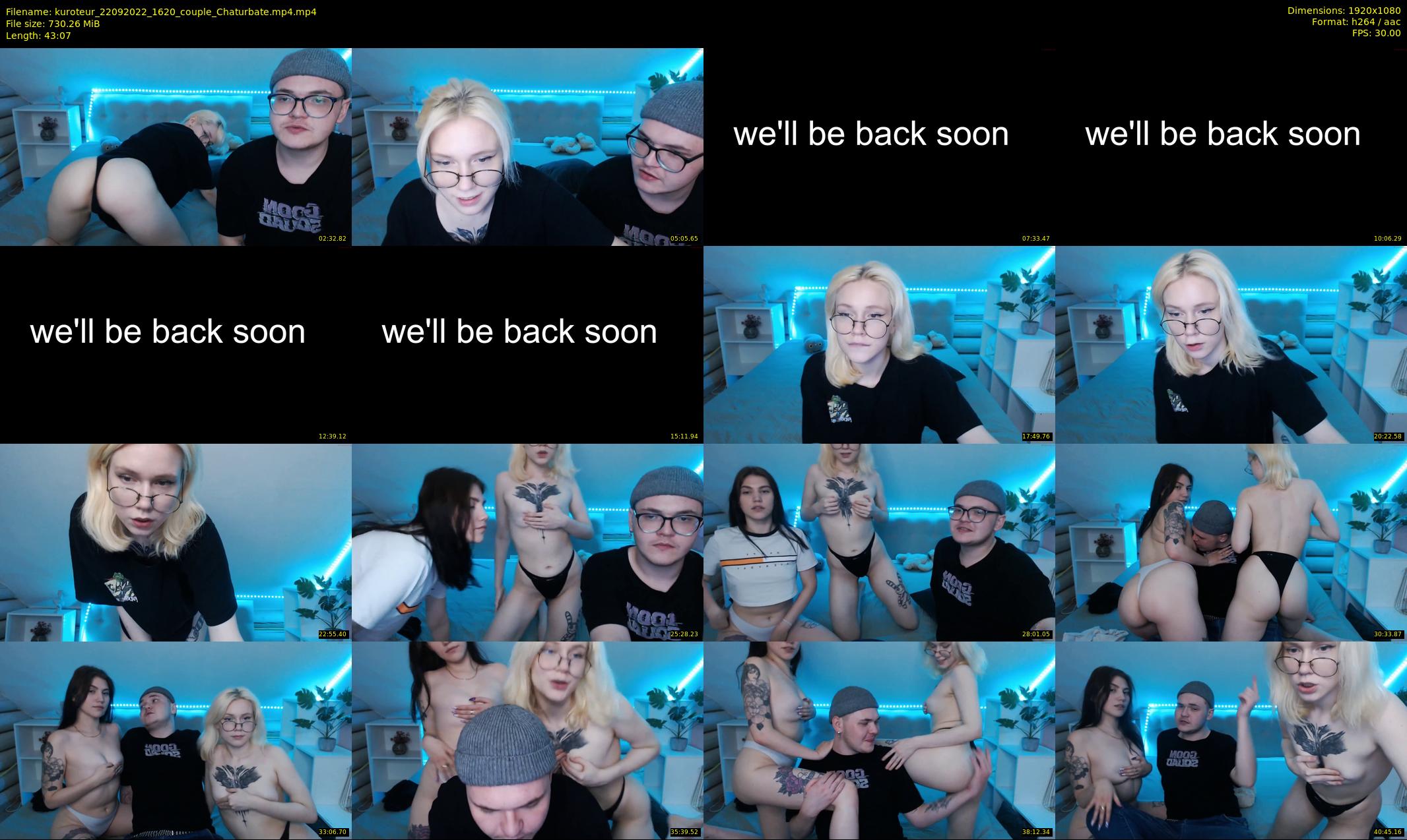 kuroteur — 44 minute Chaturbate couple cam show recording, 1080p, Sep 22, 2022