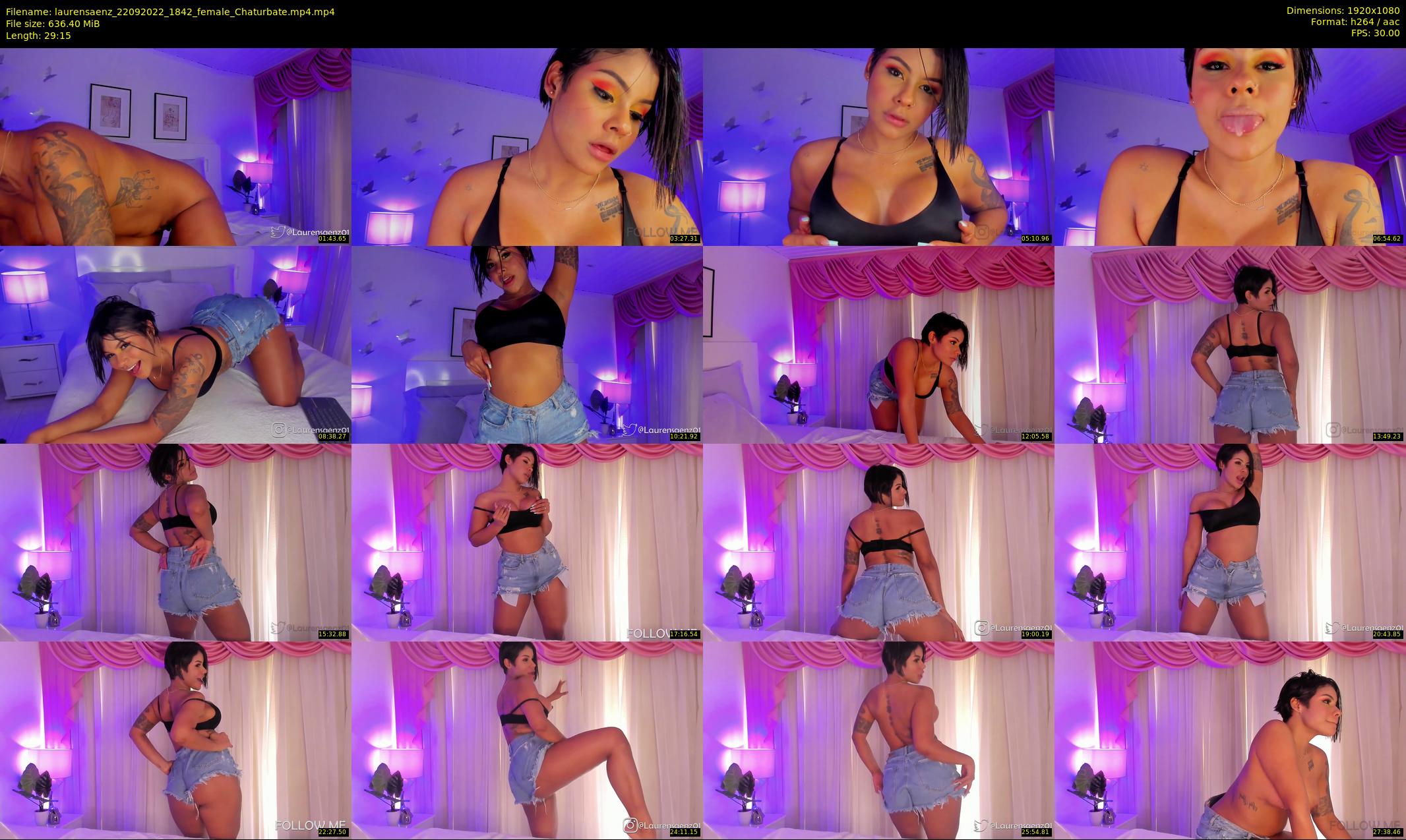 laurensaenz — 30 minute Chaturbate female cam show recording, 1080p, Sep 22, 2022