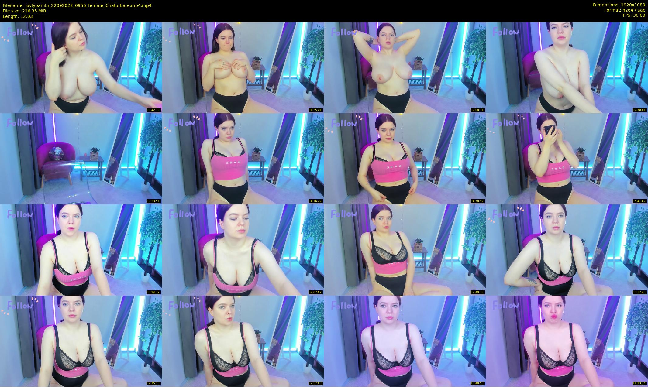 lovlybambi — 13 minute Chaturbate female cam show recording, 1080p, Sep 22, 2022
