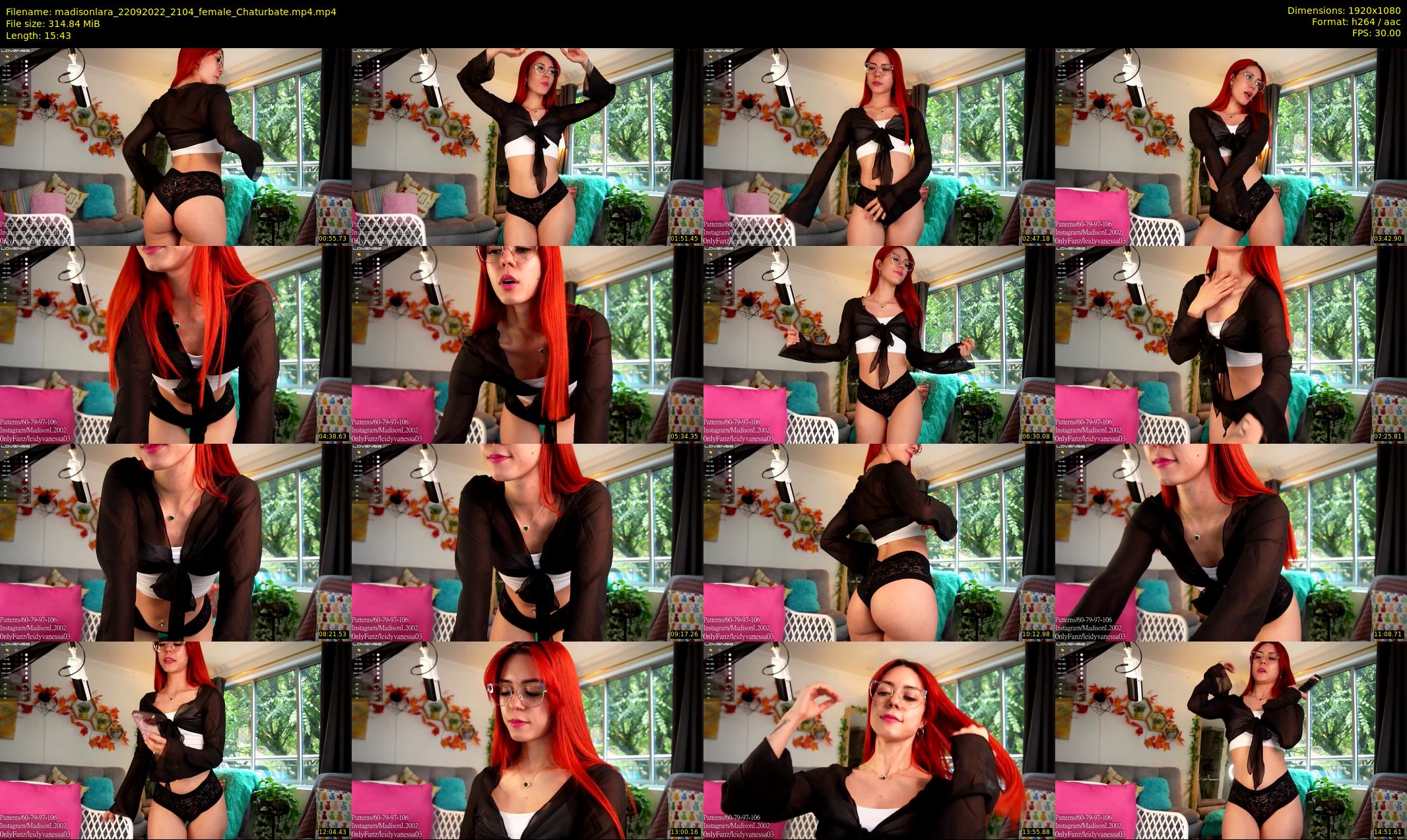 madisonlara — 16 minute Chaturbate female cam show recording, 1080p, Sep 22, 2022