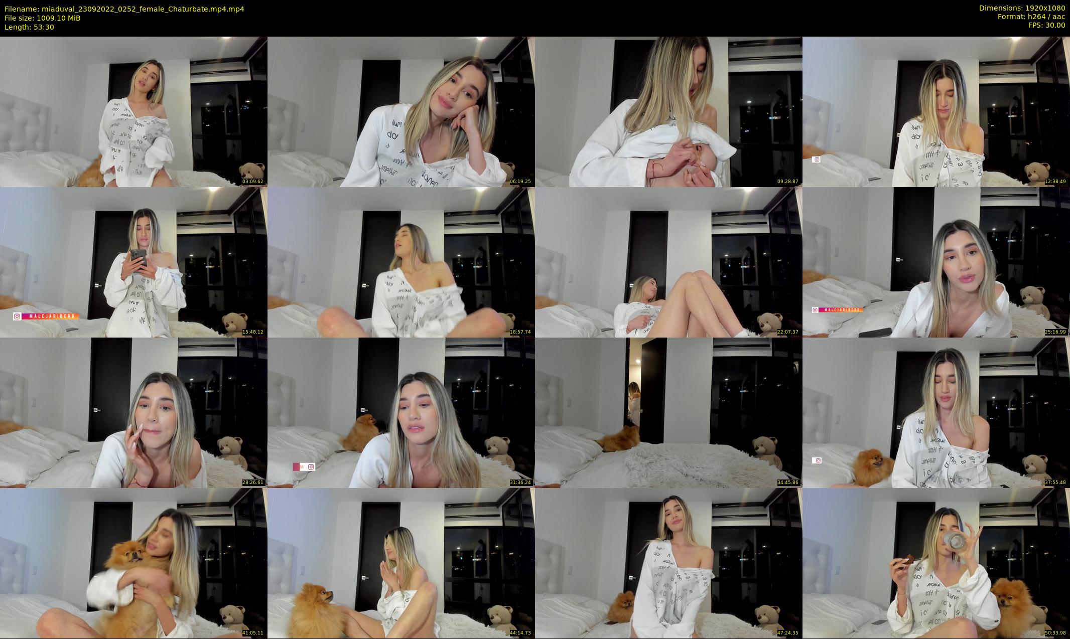 miaduval — 54 minute Chaturbate female cam show recording, 1080p, Sep 23, 2022