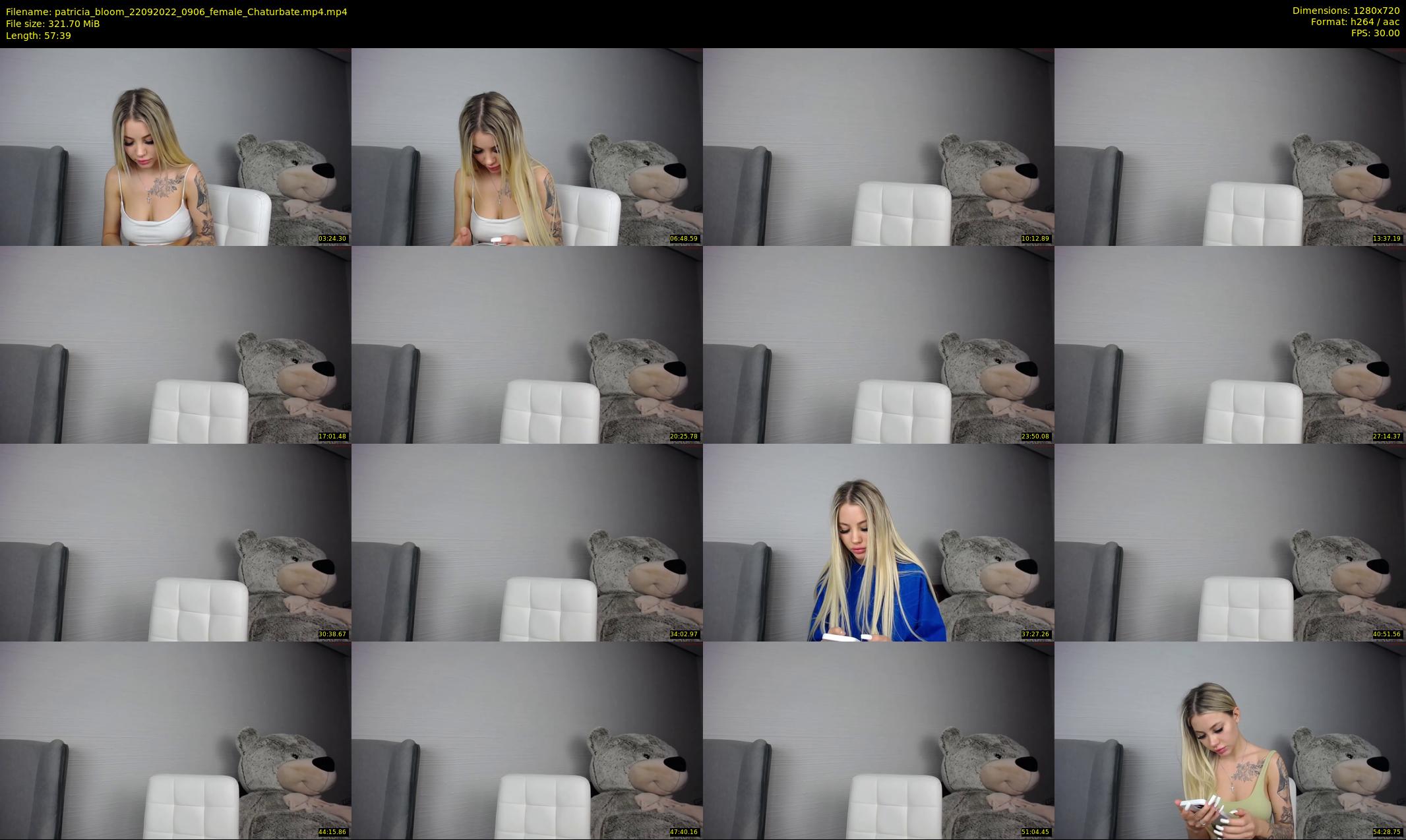 patricia_bloom — 58 minute Chaturbate female cam show recording, 720p, Sep 22, 2022