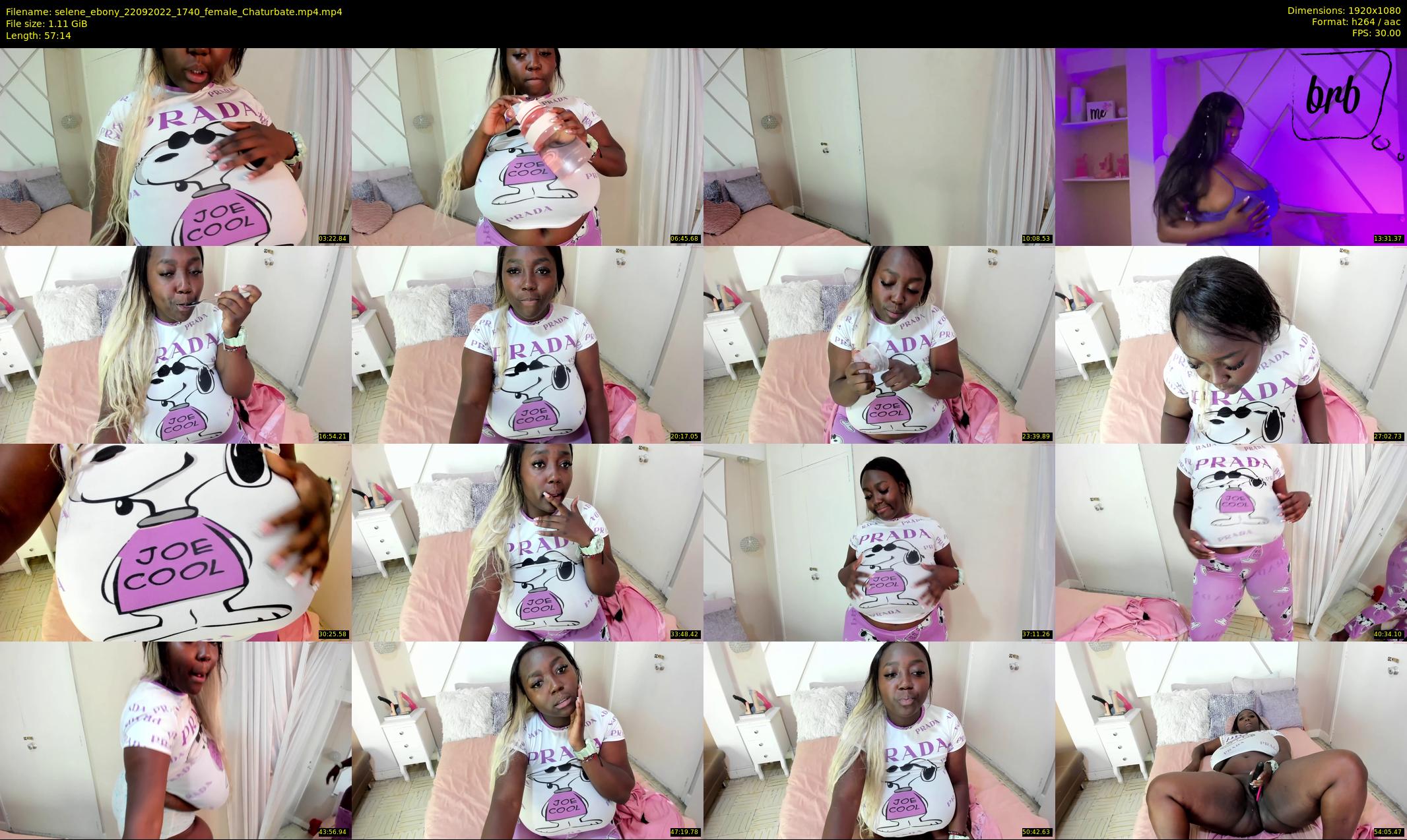 selene_ebony — 58 minute Chaturbate female cam show recording, 1080p, Sep 22, 2022