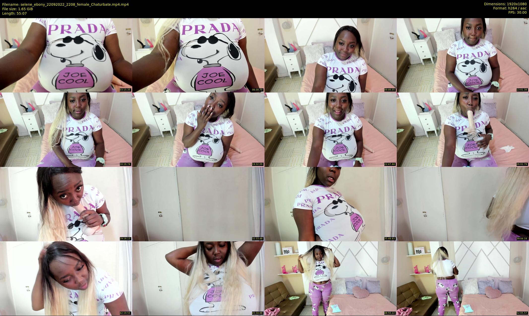 selene_ebony — 56 minute Chaturbate female cam show recording, 1080p, Sep 22, 2022