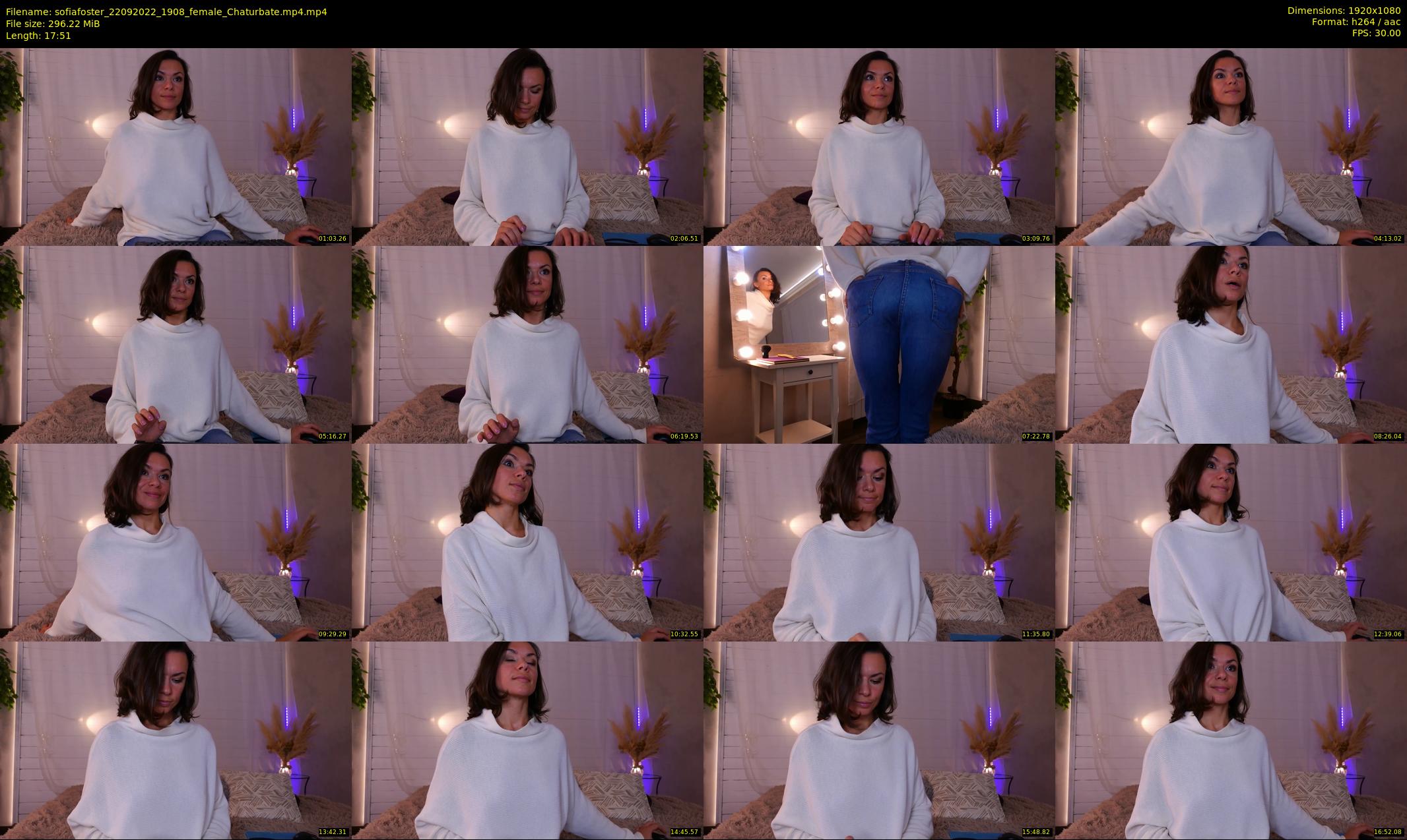 sofiafoster — 18 minute Chaturbate female cam show recording, 1080p, Sep 22, 2022