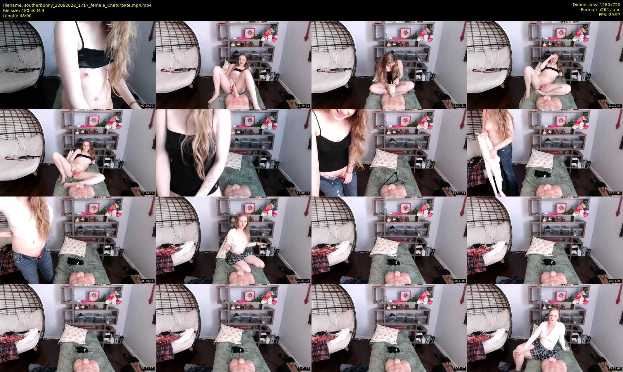 southerbunny — 48 minute Chaturbate female cam show recording, 720p, Sep 22, 2022