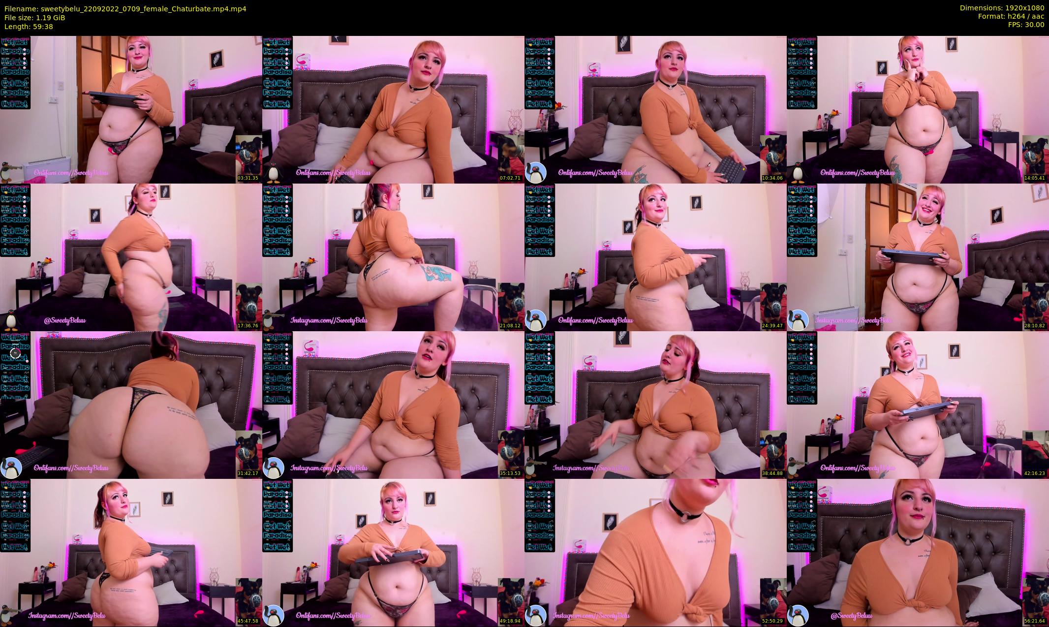 sweetybelu — 60 minute Chaturbate female cam show recording, 1080p, Sep 22, 2022