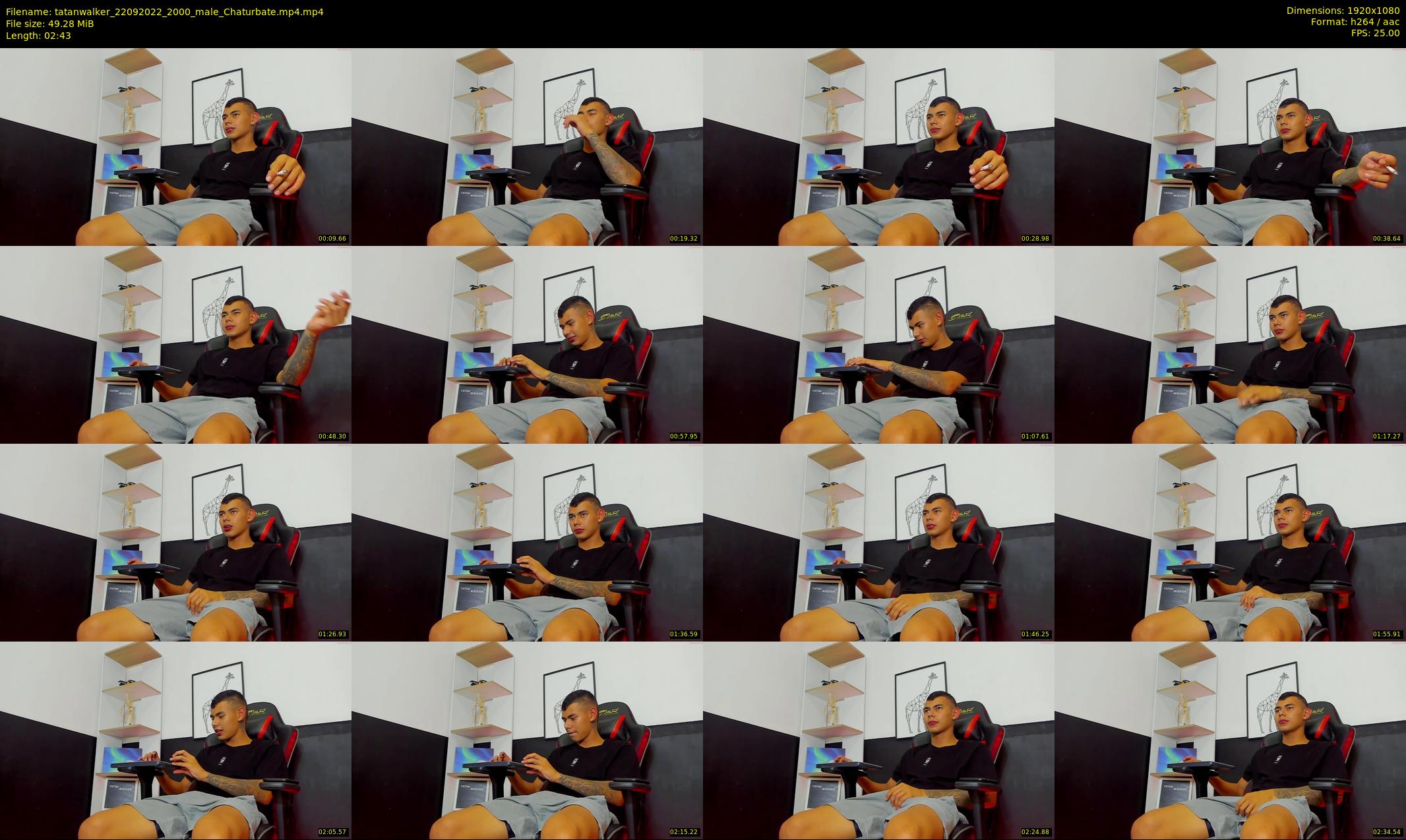 tatanwalker — 3 minute Chaturbate male cam show recording, 1080p, Sep 22, 2022