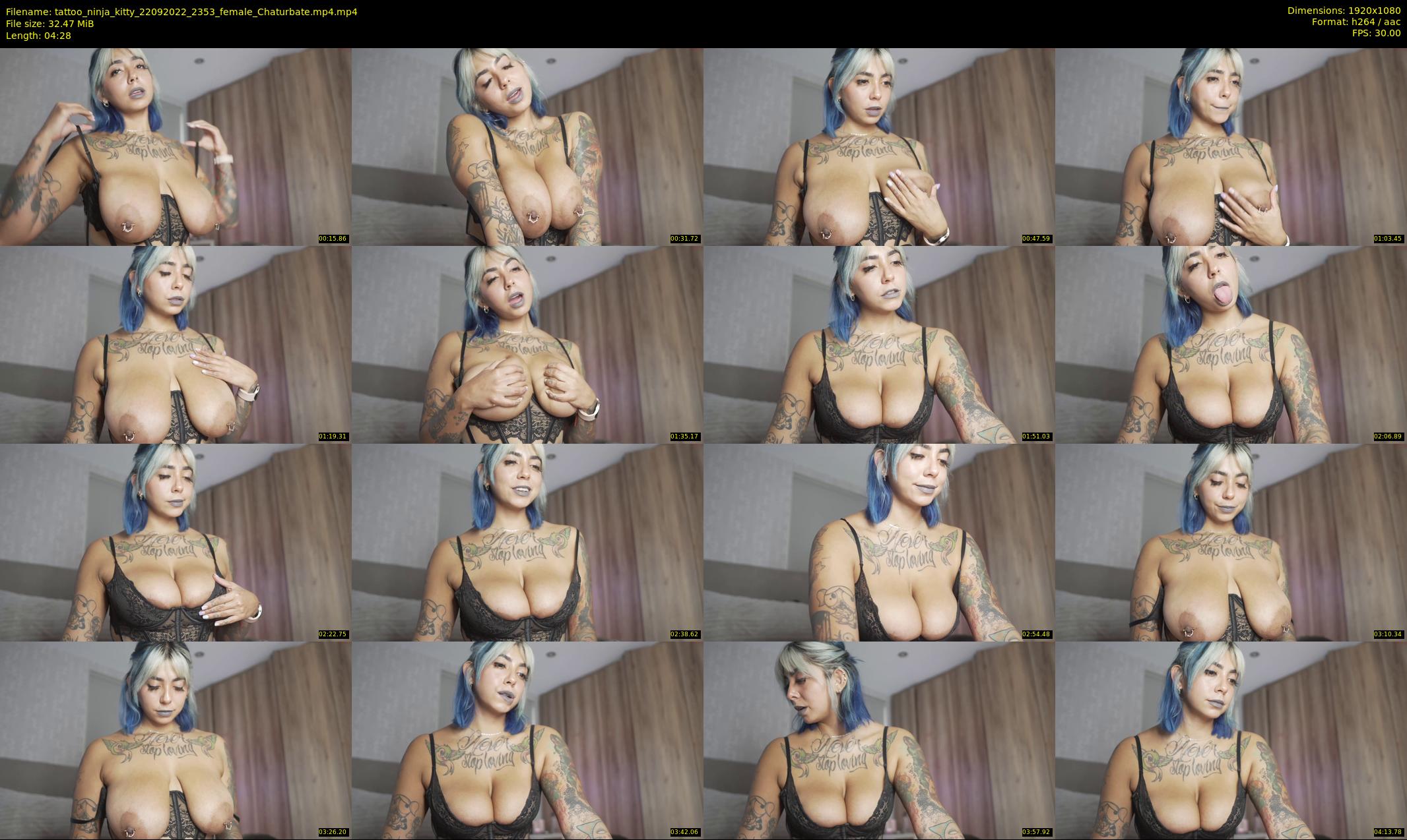 tattoo_ninja_kitty — 5 minute Chaturbate female cam show recording, 1080p, Sep 22, 2022