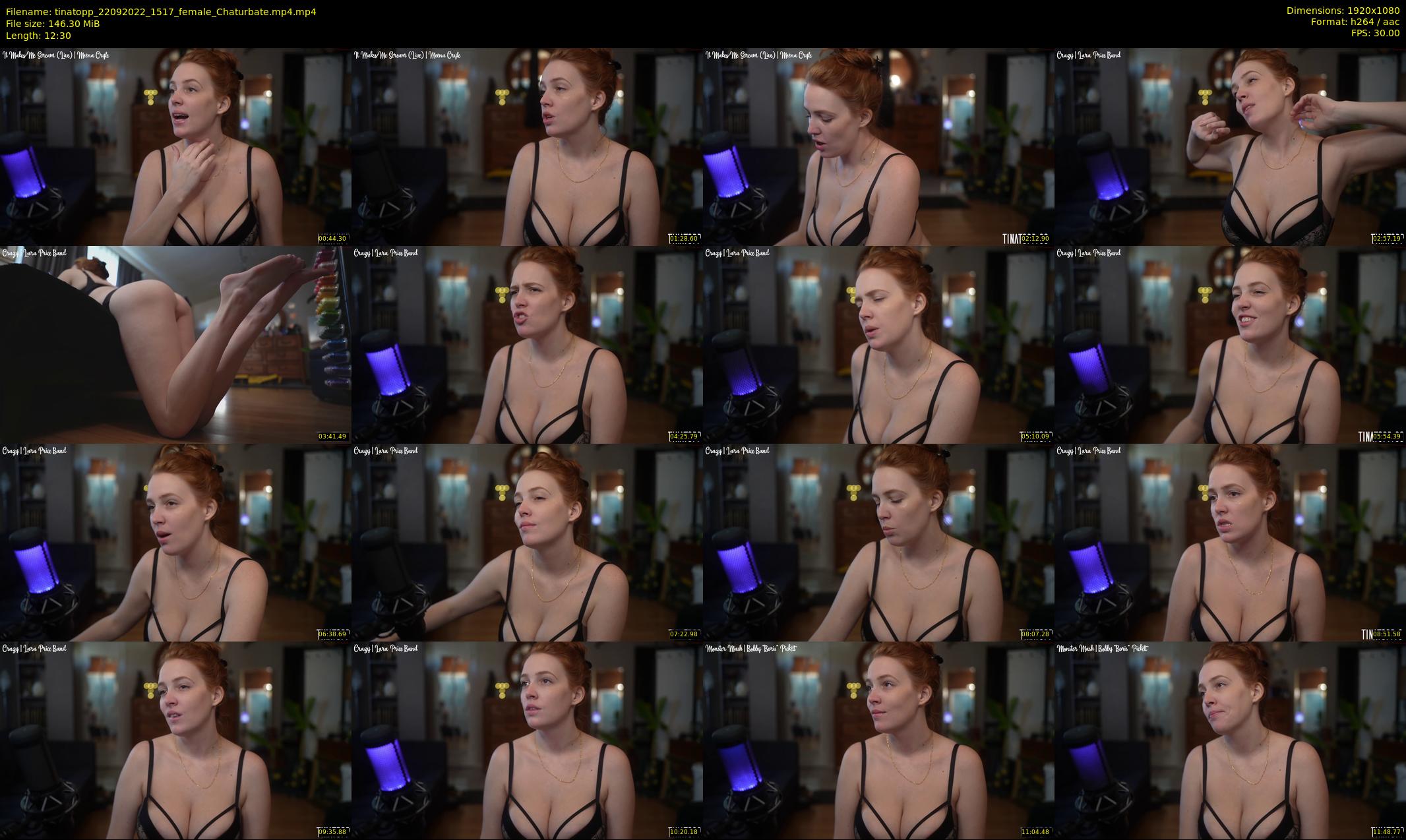 tinatopp — 13 minute Chaturbate female cam show recording, 1080p, Sep 22, 2022