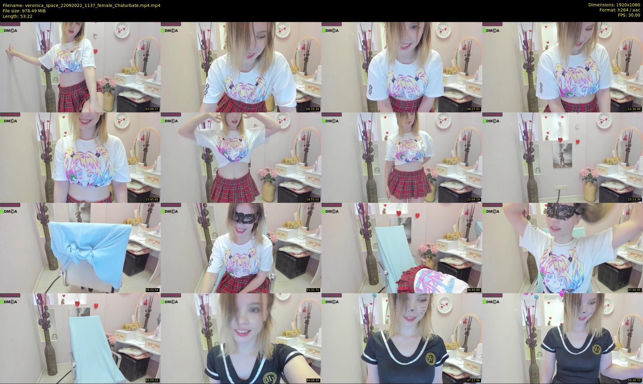 veronica_space — 54 minute Chaturbate female cam show recording, 1080p, Sep 22, 2022