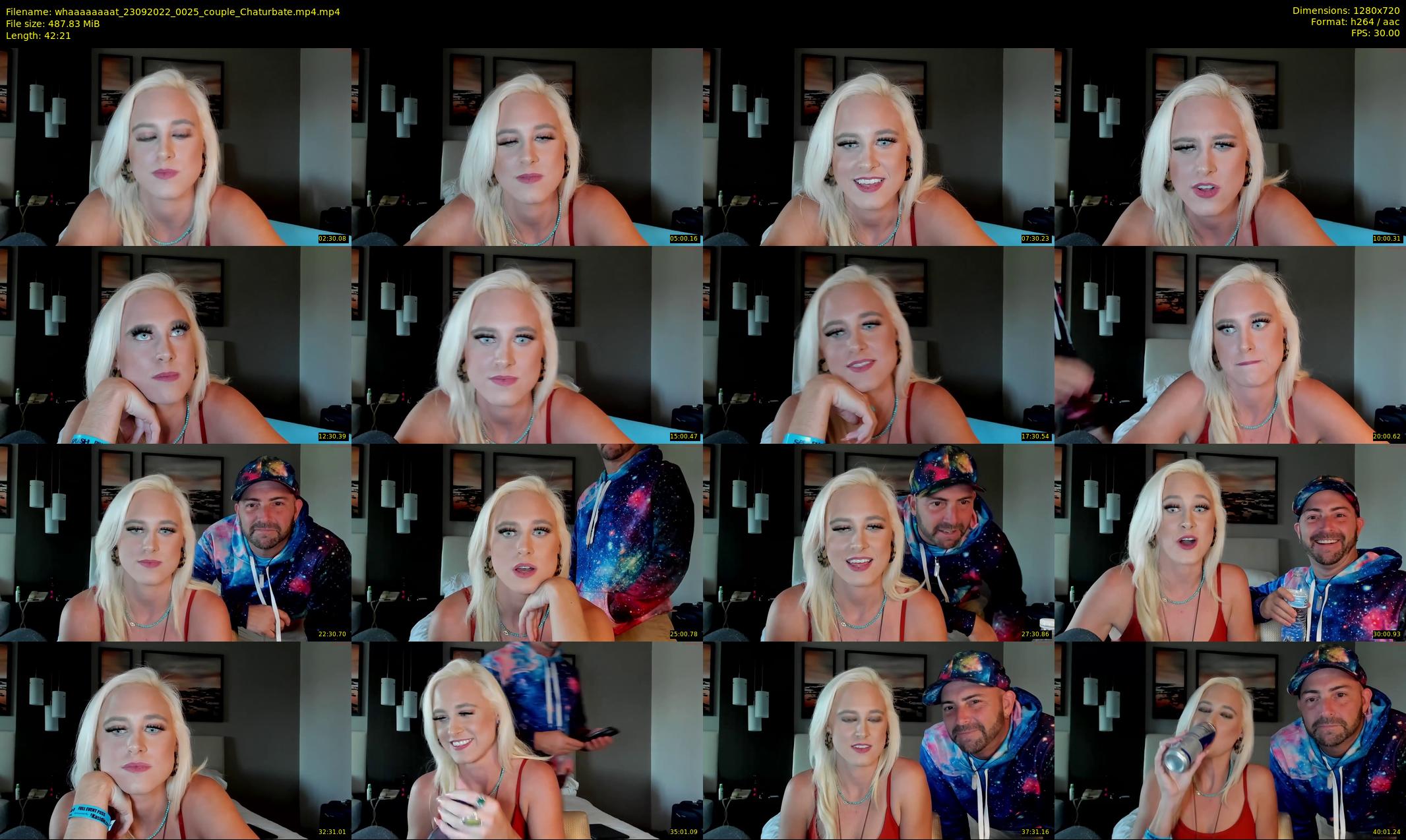 whaaaaaaaat — 43 minute Chaturbate couple cam show recording, 720p, Sep 23, 2022