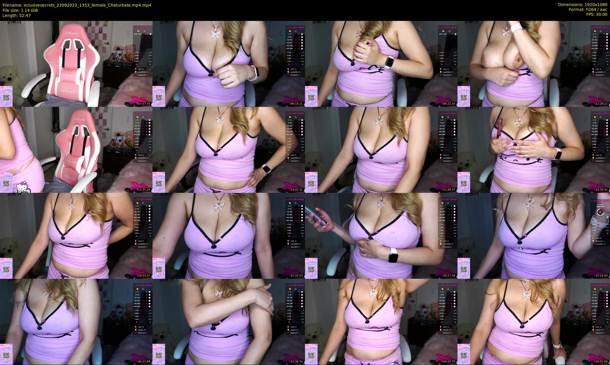 xclusivesecrets — 53 minute Chaturbate female cam show recording, 1080p, Sep 22, 2022