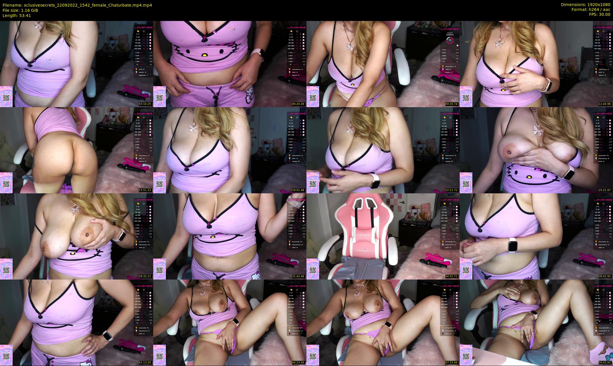xclusivesecrets — 54 minute Chaturbate female cam show recording, 1080p, Sep 22, 2022