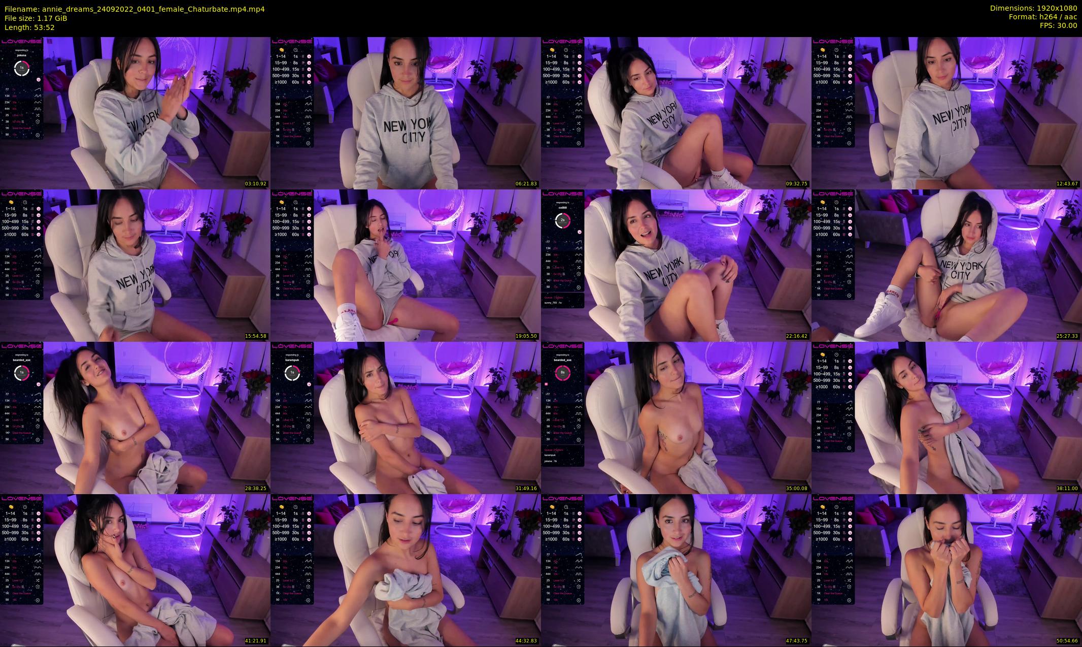 annie_dreams — 54 minute Chaturbate female cam show recording, 1080p, Sep 24, 2022