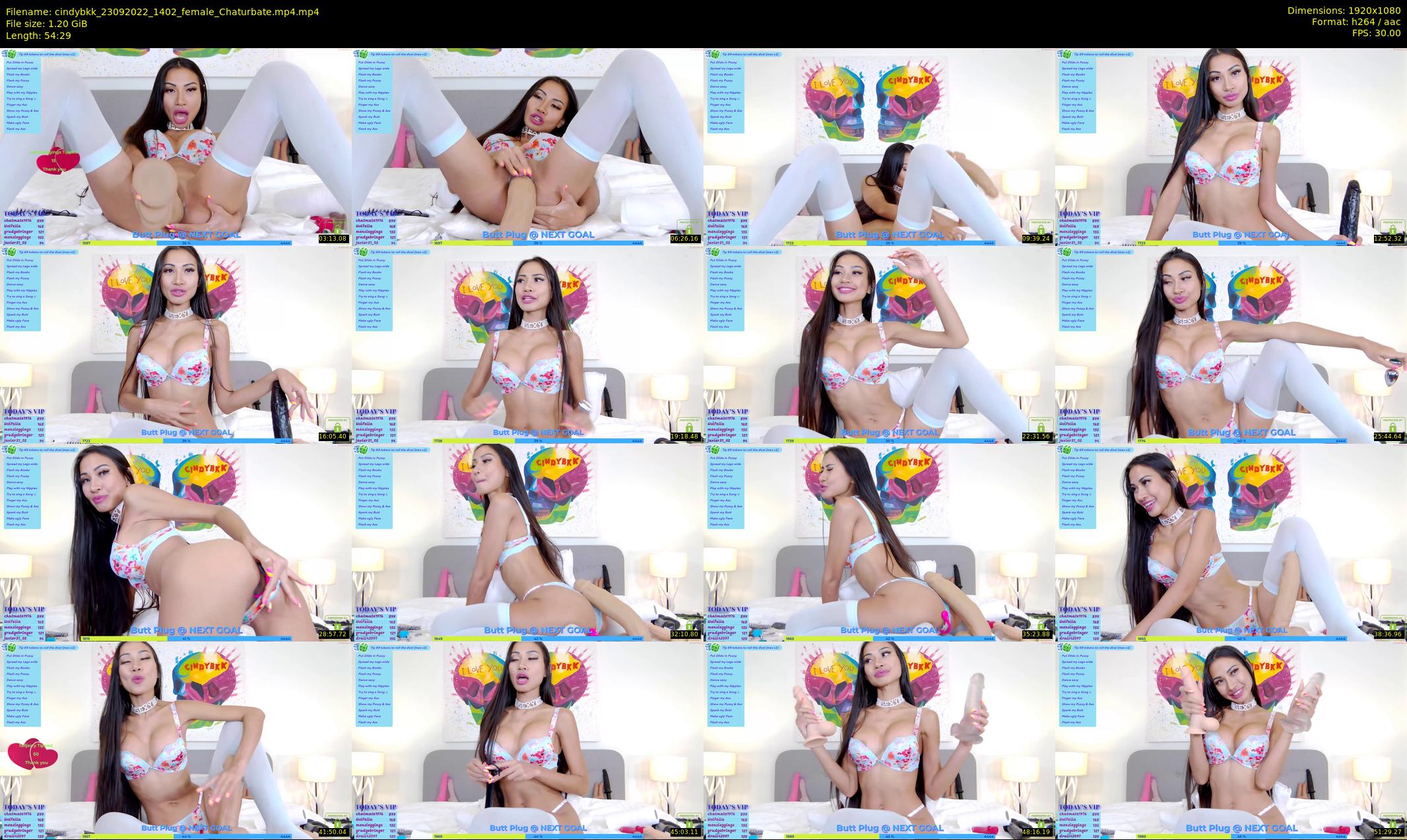 cindybkk — 55 minute Chaturbate female cam show recording, 1080p, Sep 23, 2022